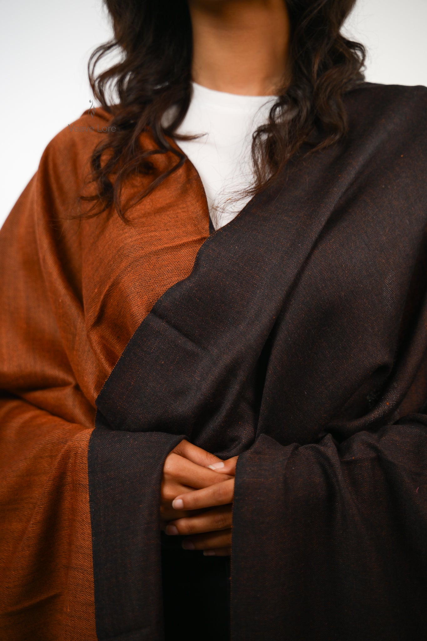 Plain Reversible Fine Wool Stole