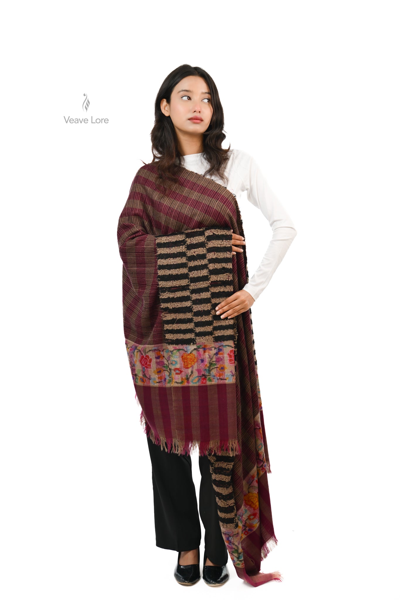 Do-Jahan Two Worlds Towelled Pashmina Shawl
