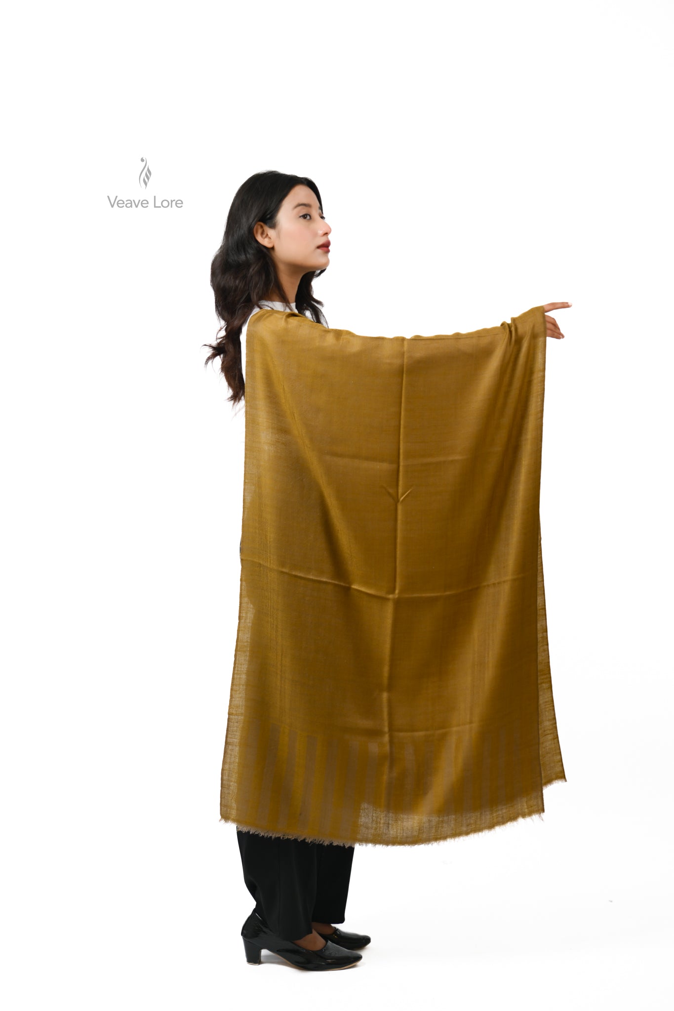 Sarson Ochre Pashmina Stole