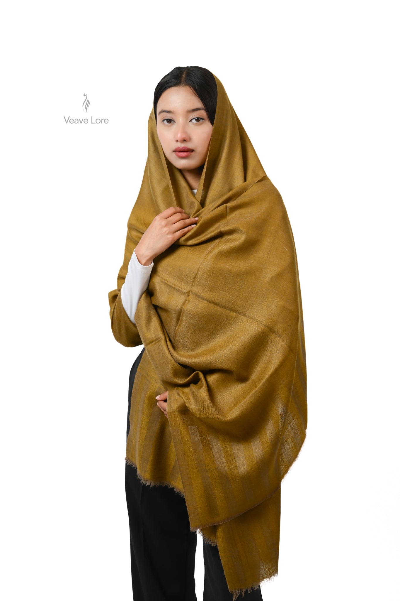 Sarson Ochre Pashmina Stole