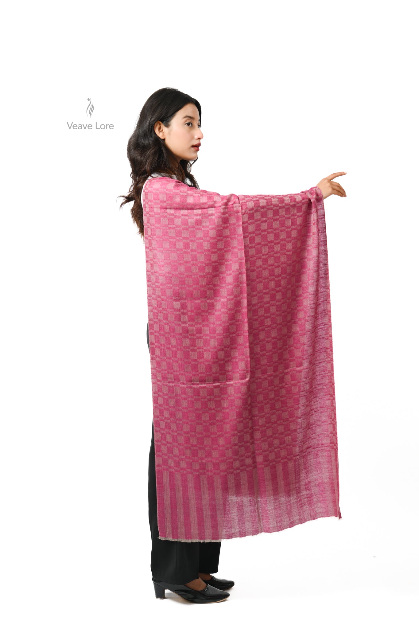 Shireen Cerise Pashmina Stole