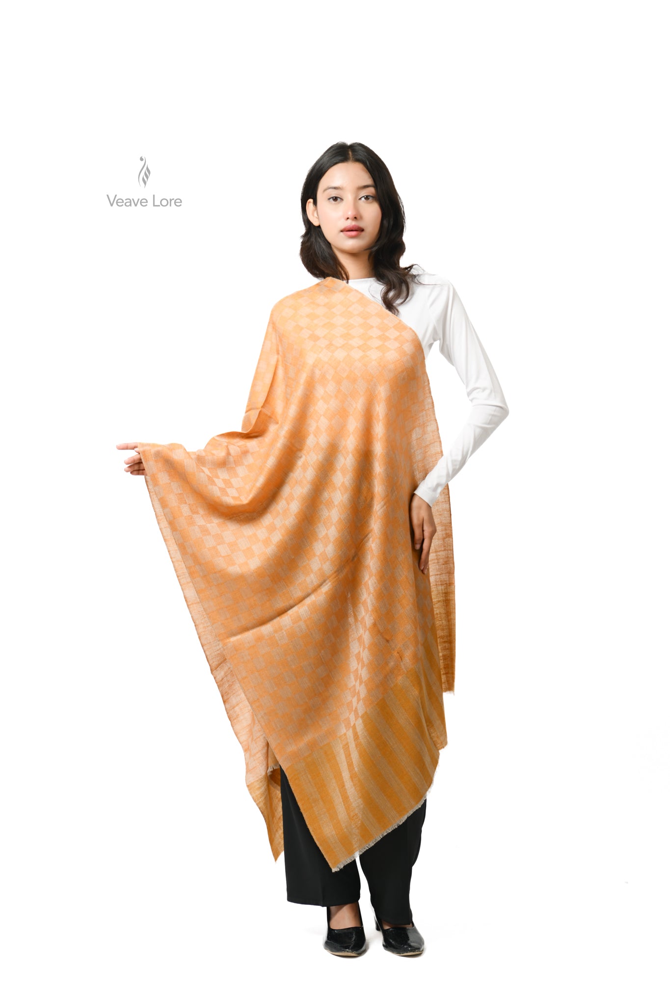 Aftab Apricot Pashmina Stole
