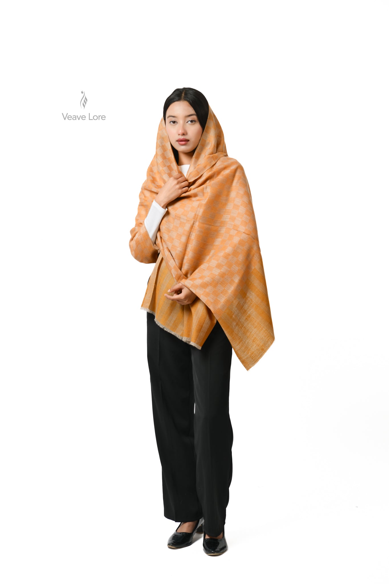 Aftab Apricot Pashmina Stole