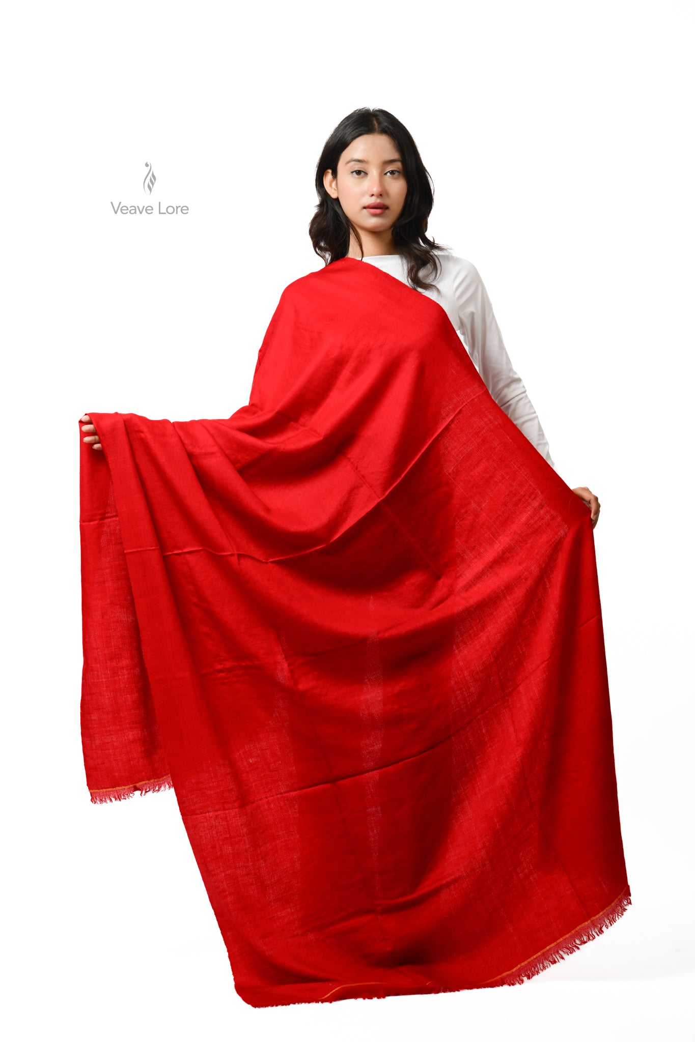 Laleh Scarlet Pashmina Shawl