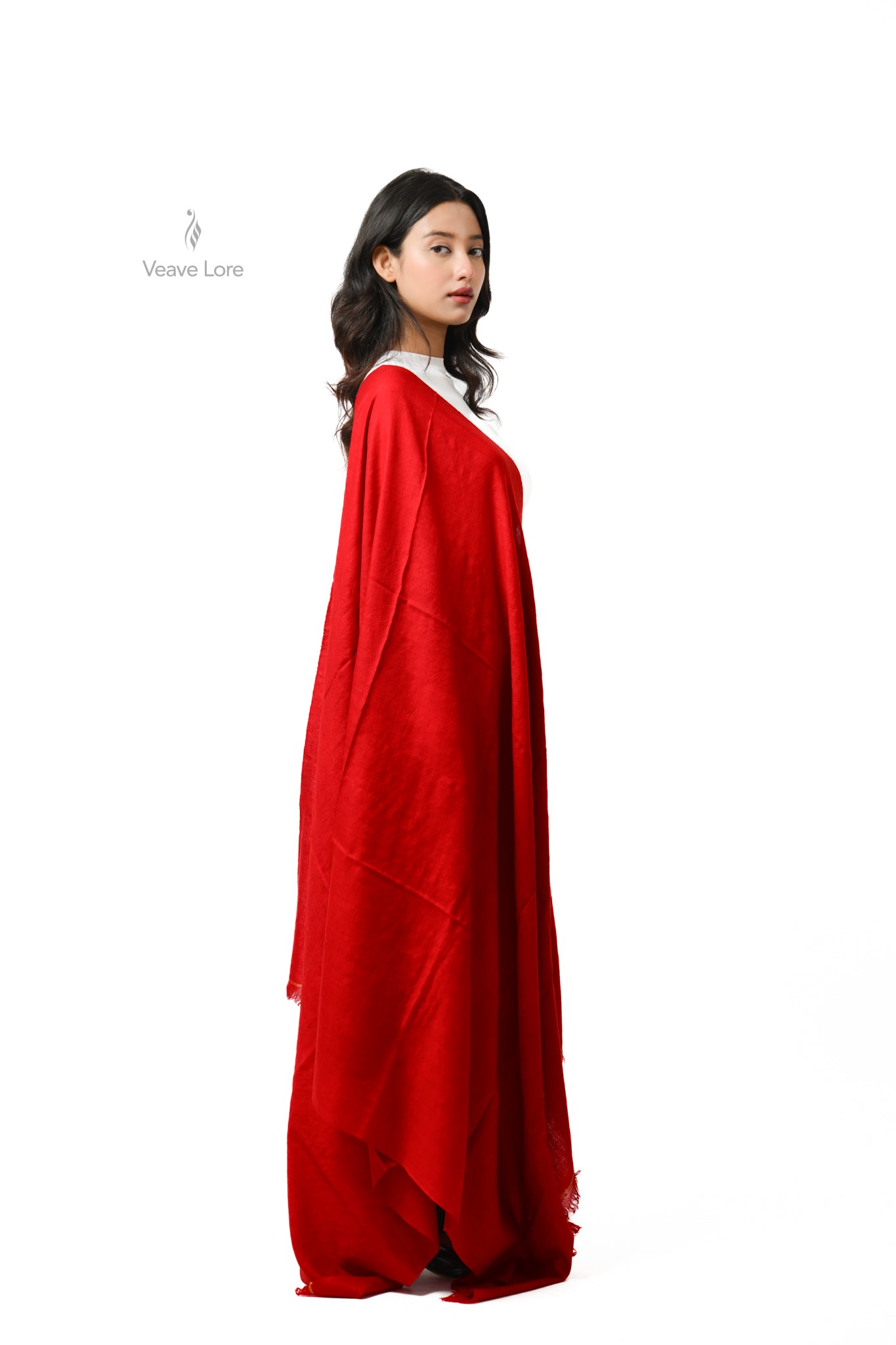 Laleh Scarlet Pashmina Shawl