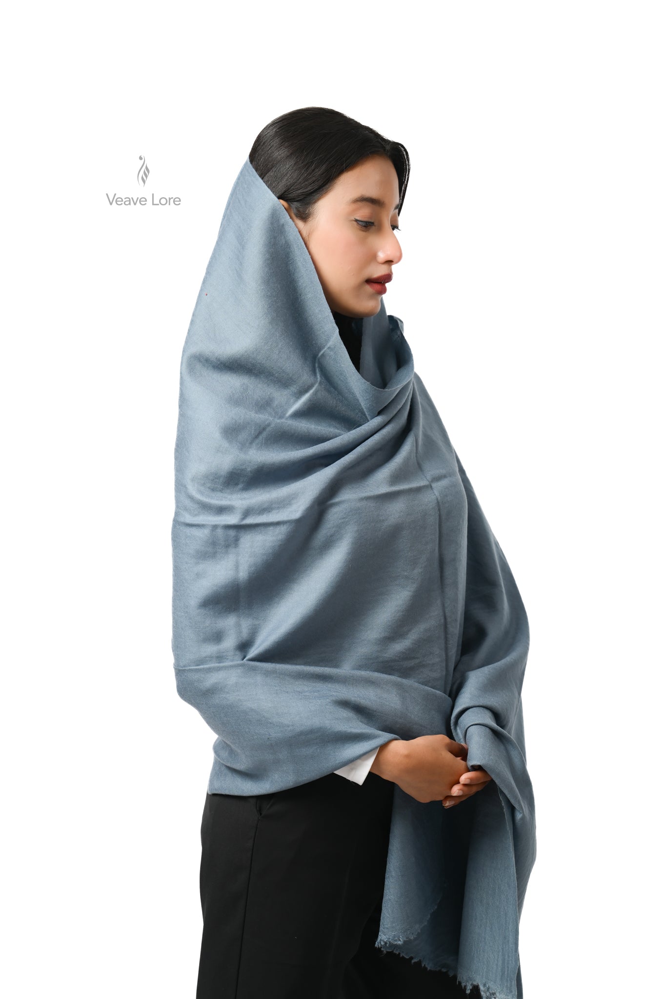 Sehr Slate Pashmina Shawl