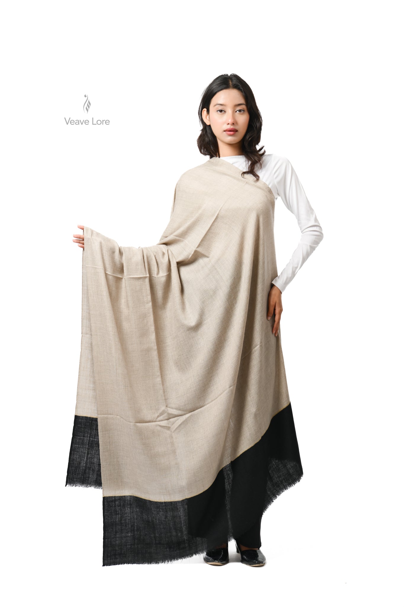 Khaam Flax Pashmina Shawl