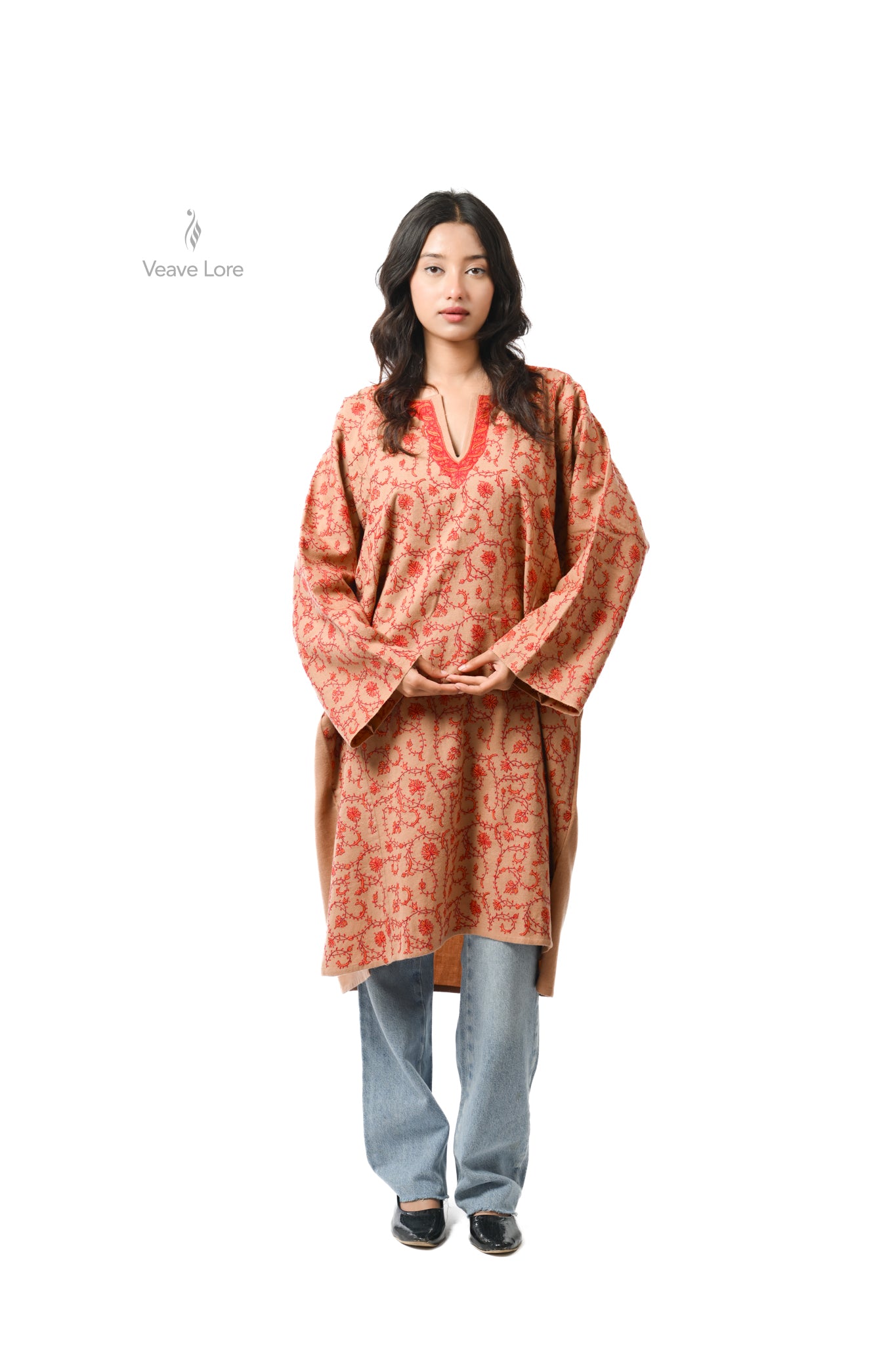 Khaki Trellis Pheran