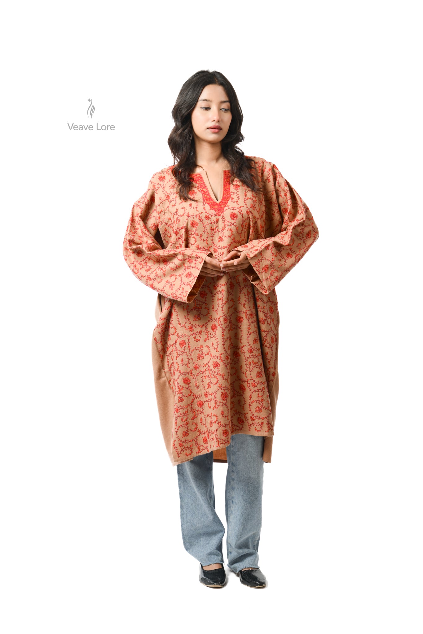 Khaki Trellis Pheran