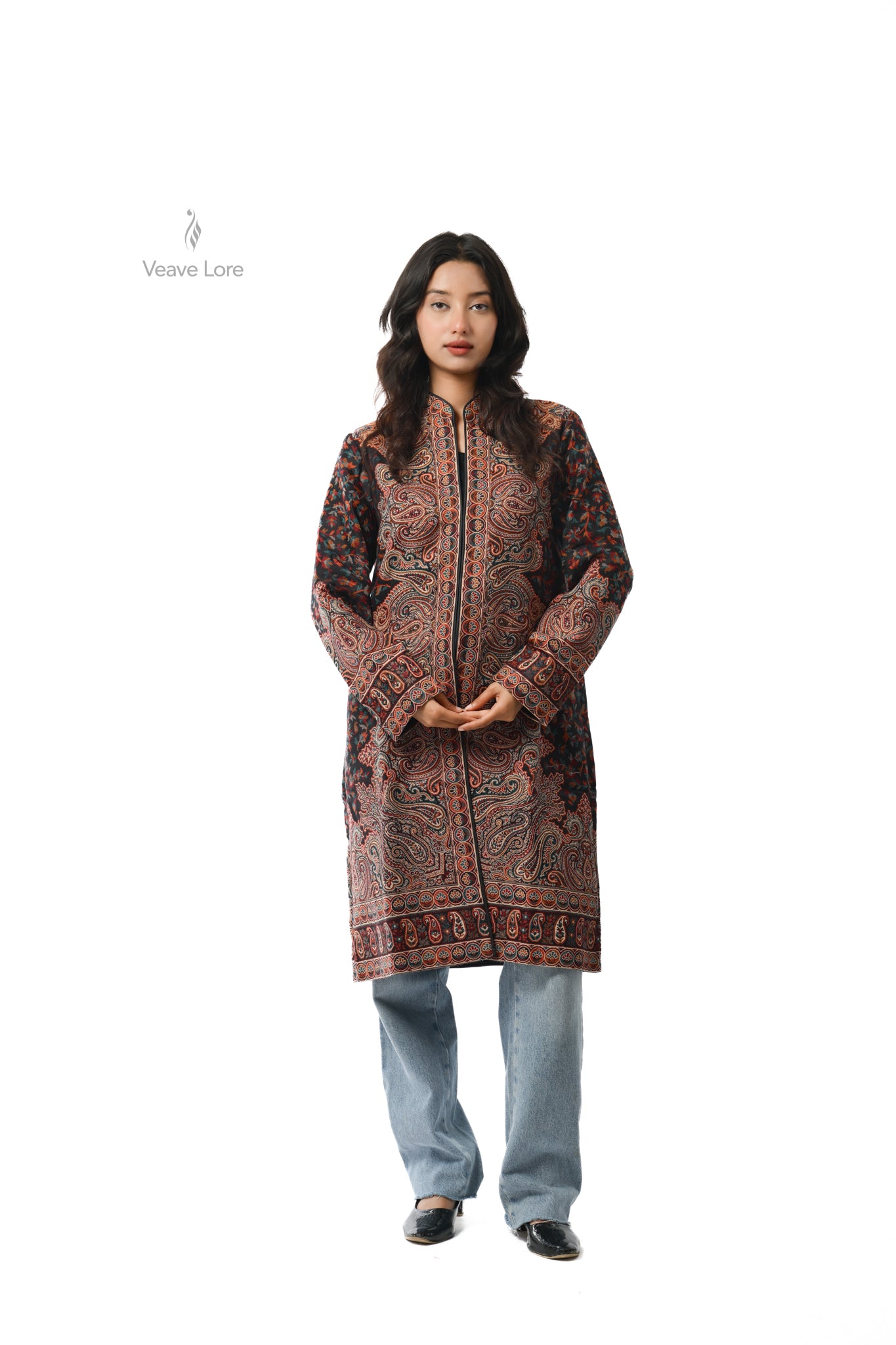 Midnight Kani Jamawar Coat