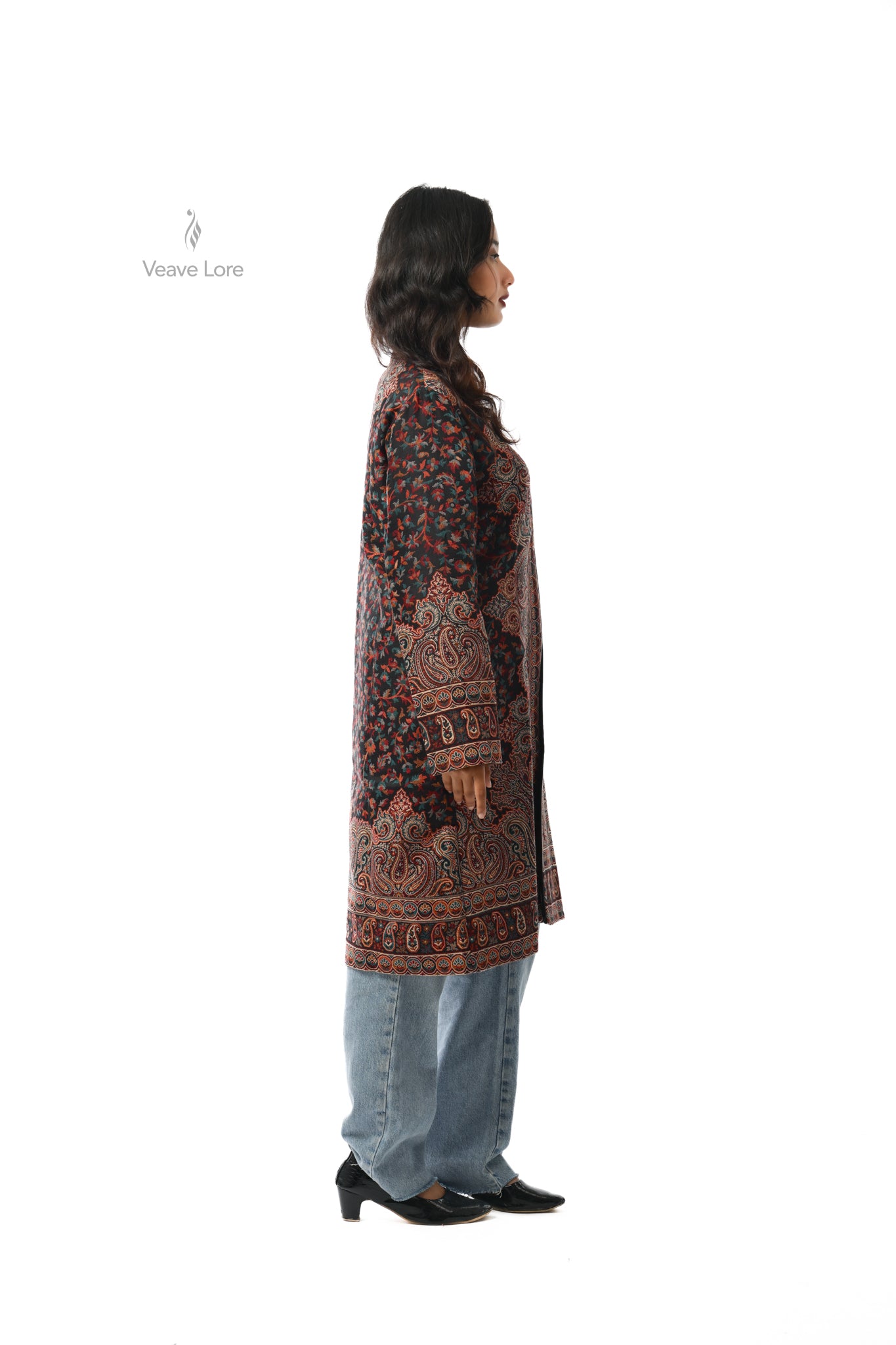 Midnight Kani Jamawar Coat