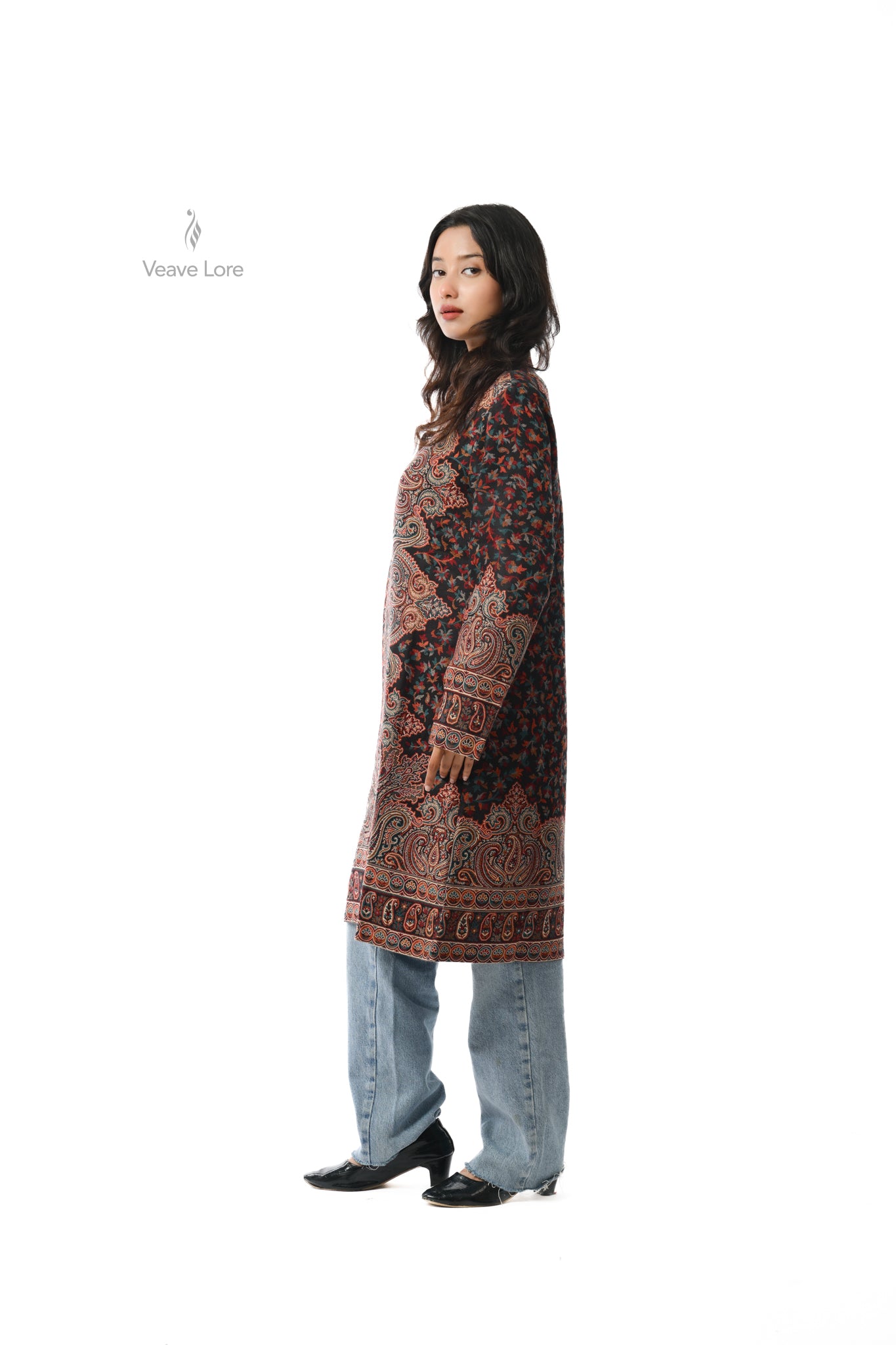 Midnight Kani Jamawar Coat
