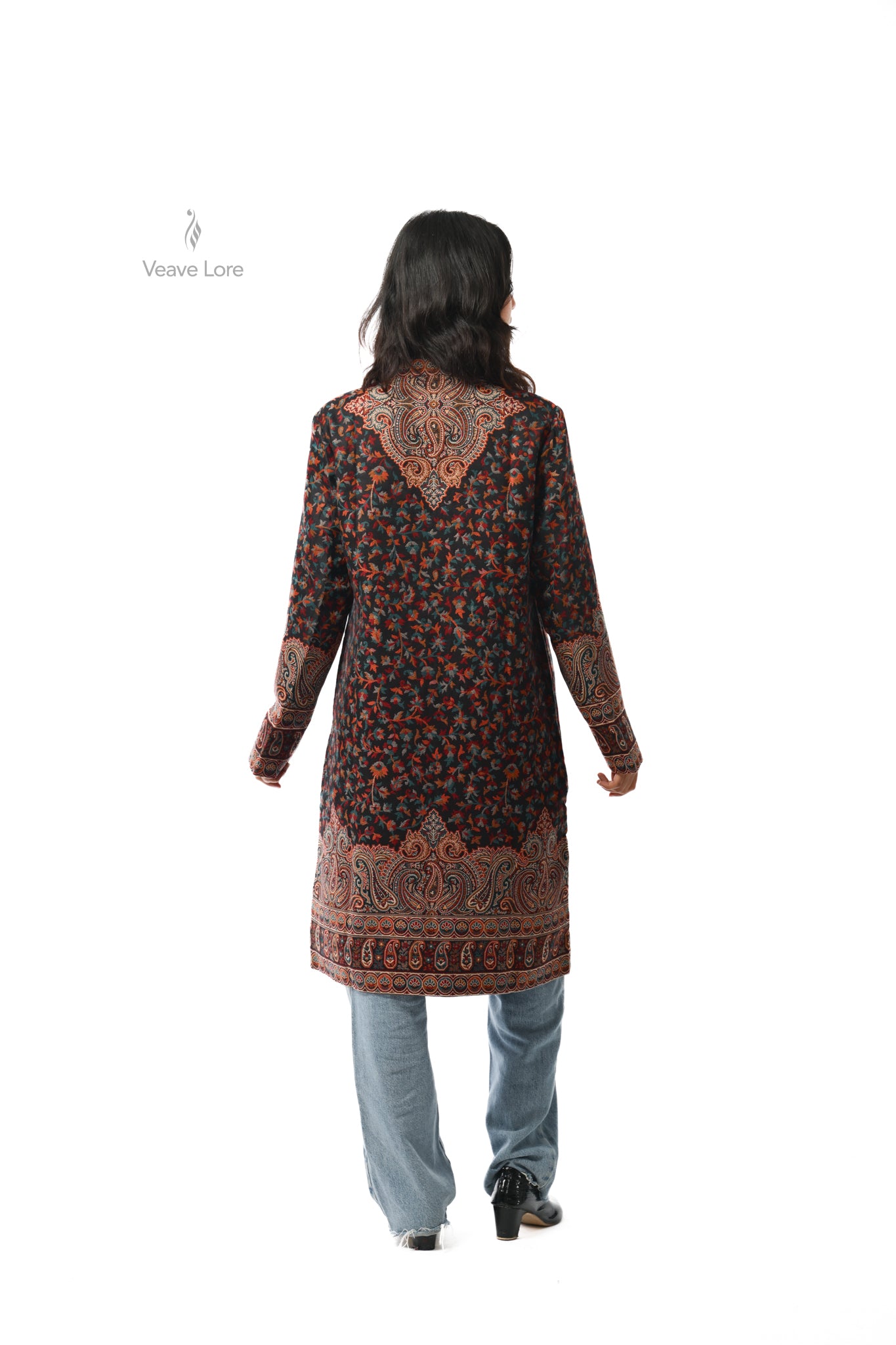 Midnight Kani Jamawar Coat