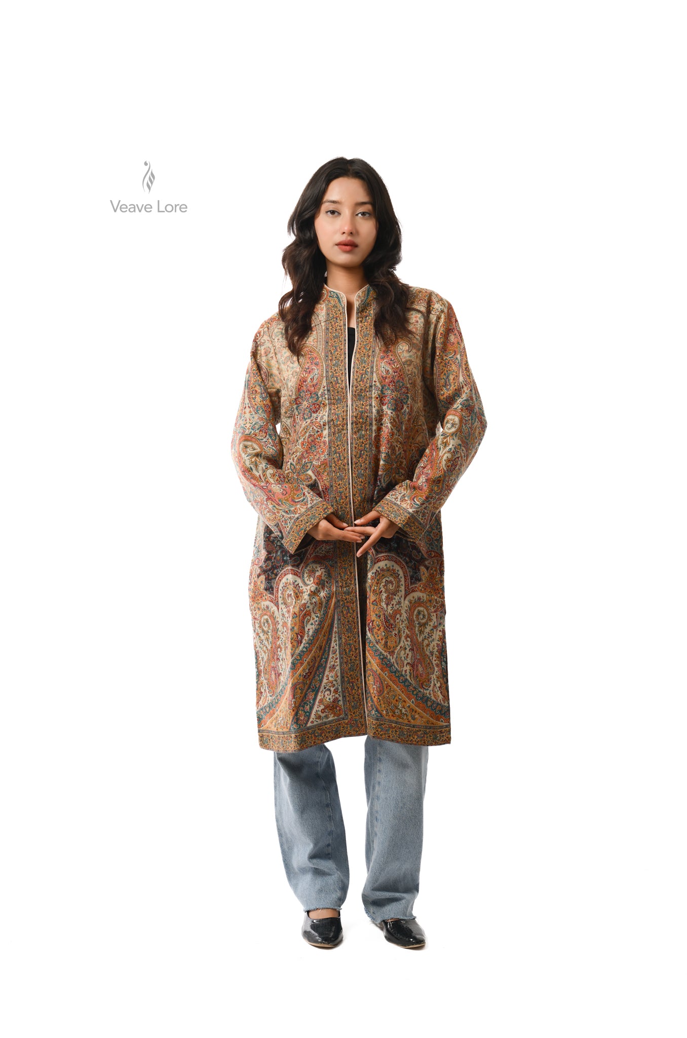 Amber Kani Jamawar Coat