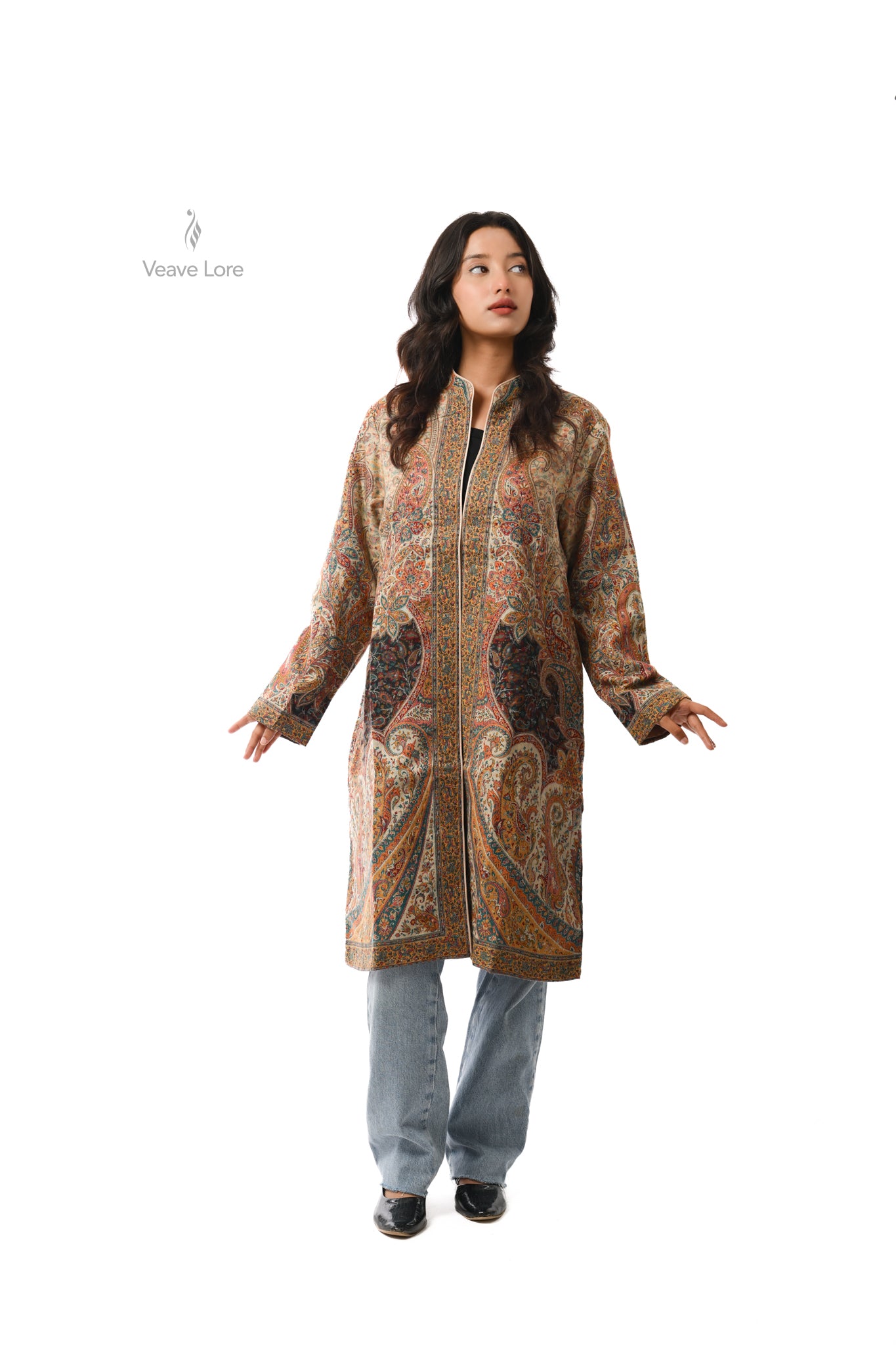 Amber Kani Jamawar Coat