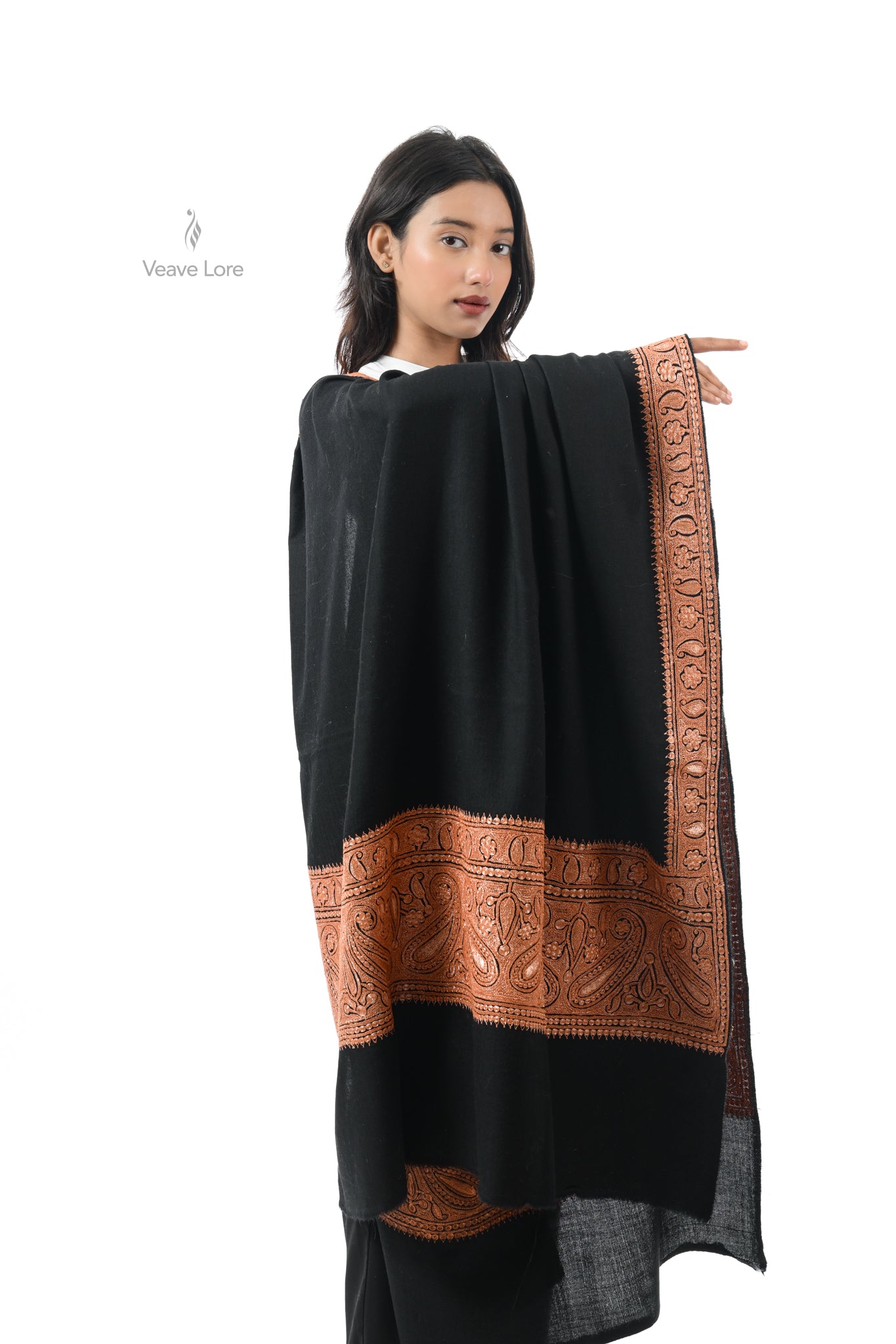 Copper Reverie Woollen Shawl