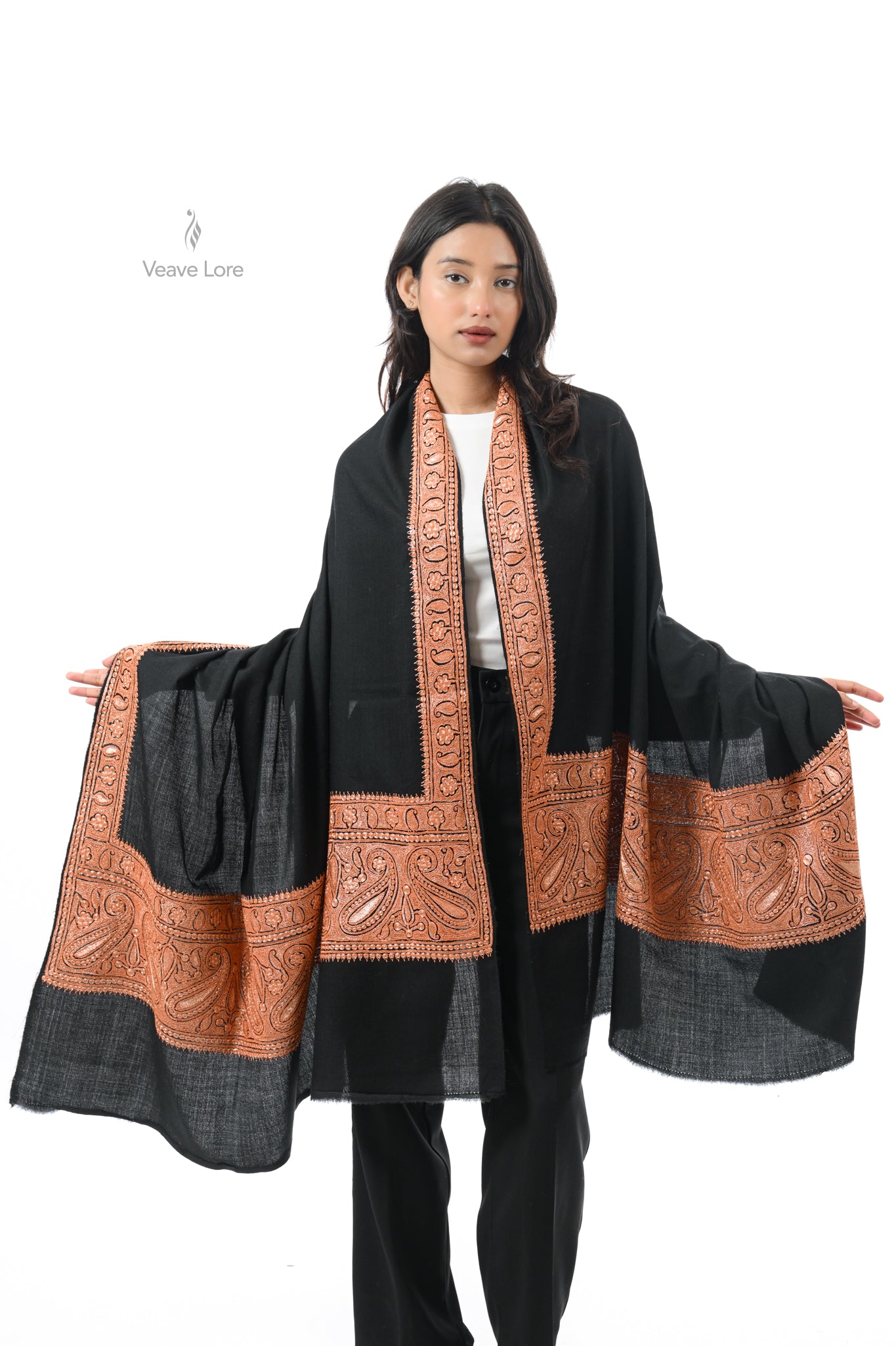 Copper Reverie Woollen Shawl
