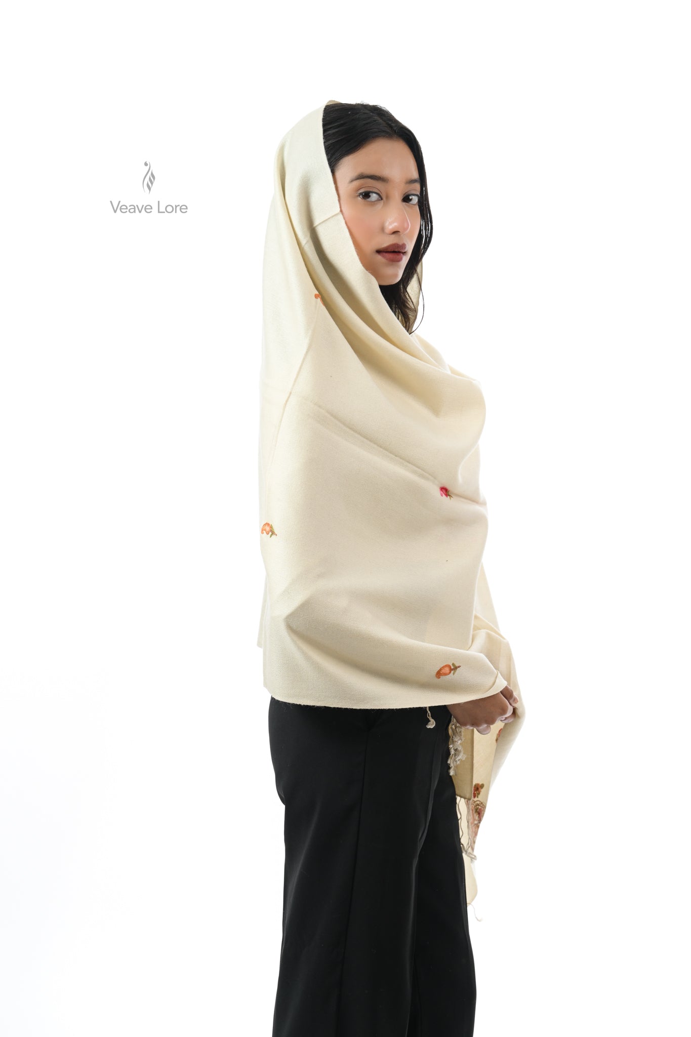 Silk Aari Fine Wool Stole