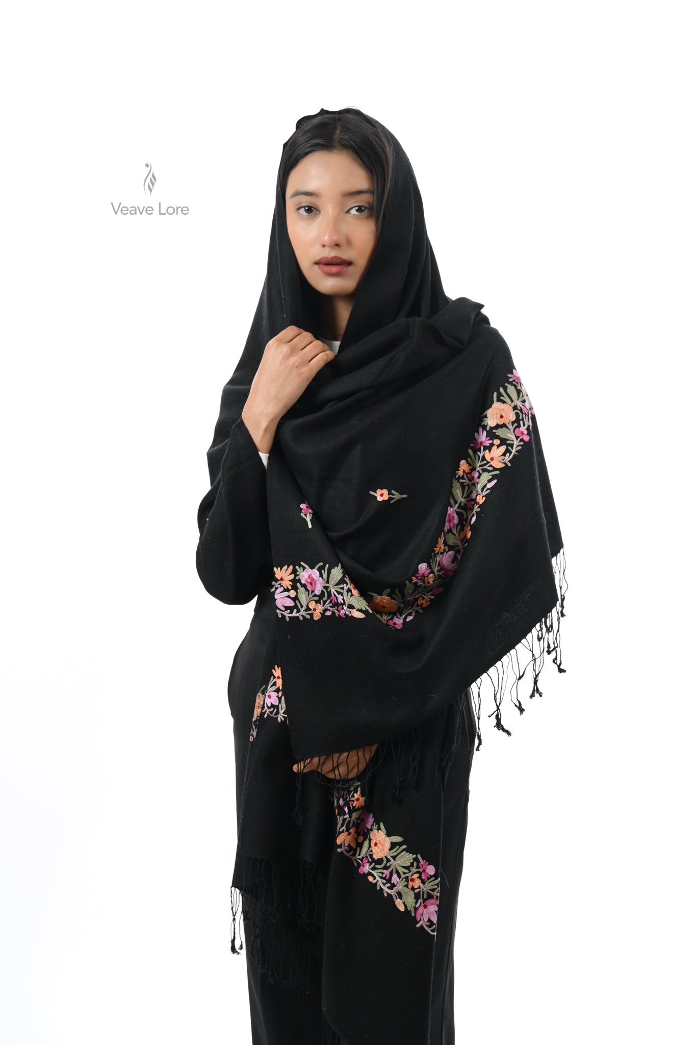 Silk Aari Fine Wool Stole