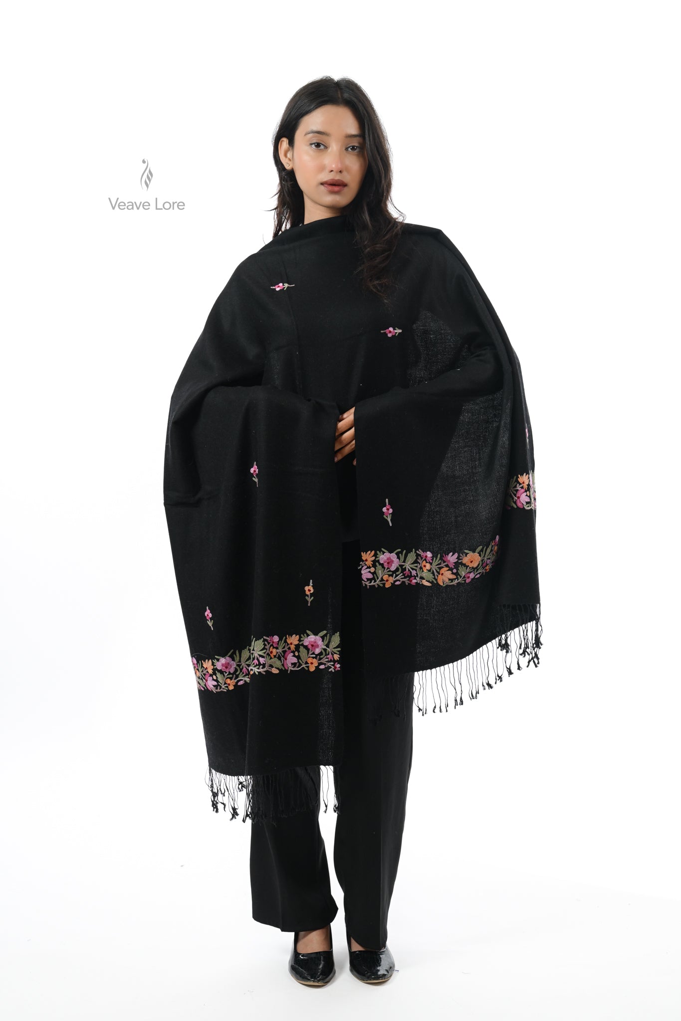 Silk Aari Fine Wool Stole