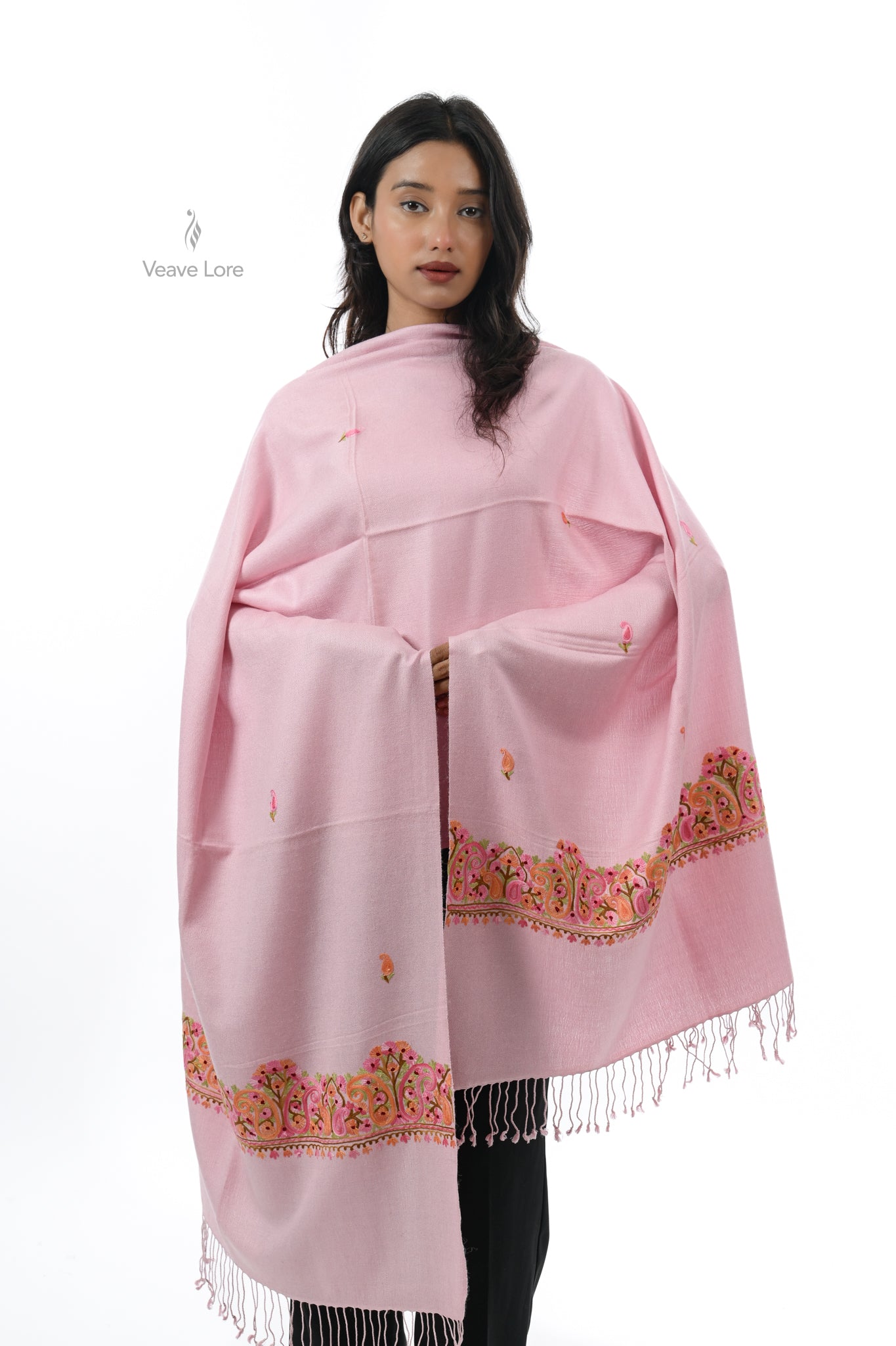 Silk Aari Fine Wool Stole