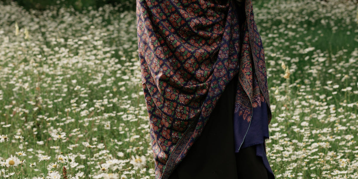 Kalamkari Finds Its Way Onto a Pashmina Shawl