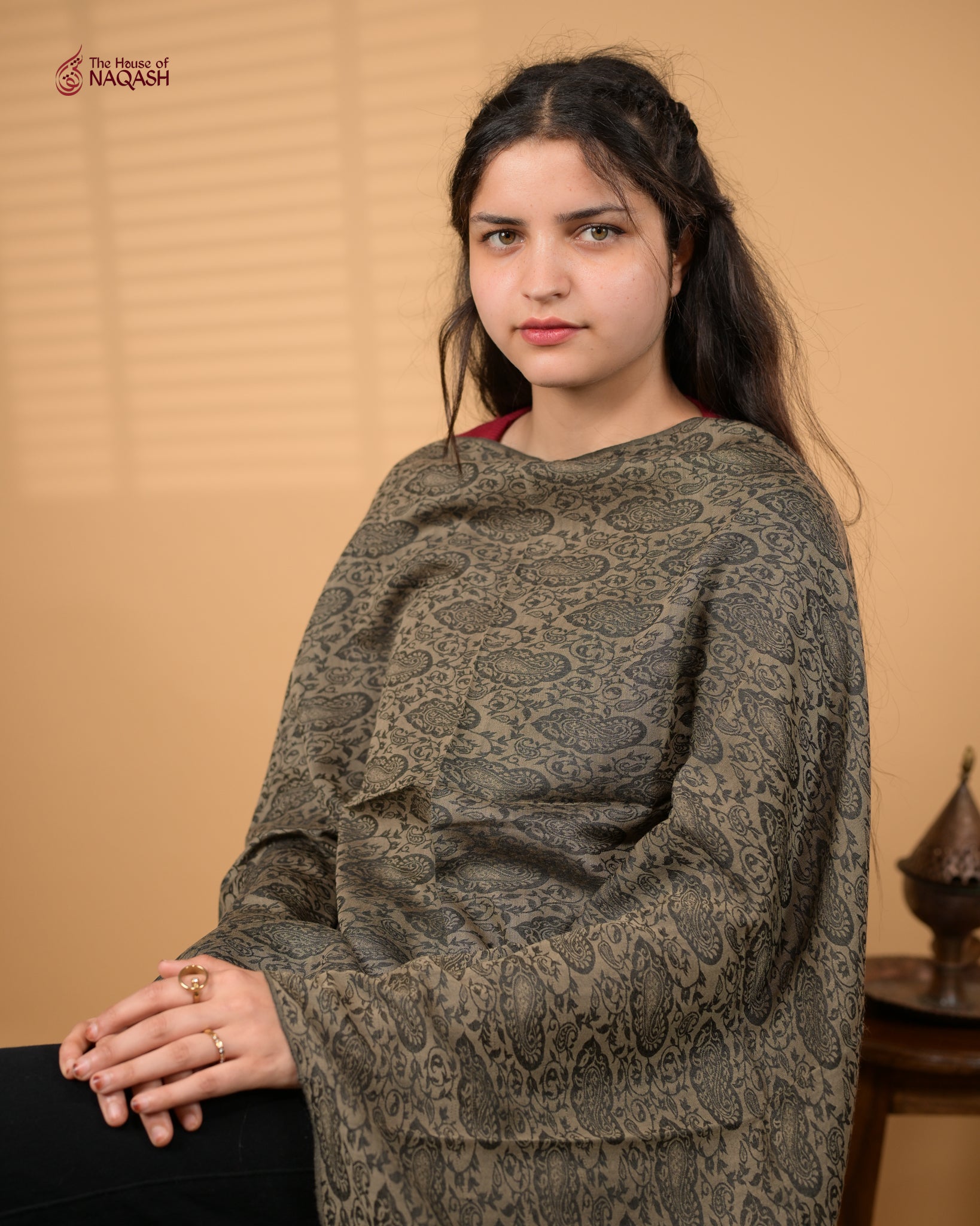 Mehndi Linen Scarf