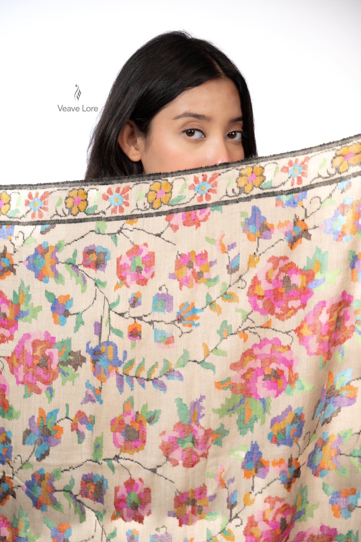 Nastaran The Wild Rose Pashmina Shawl