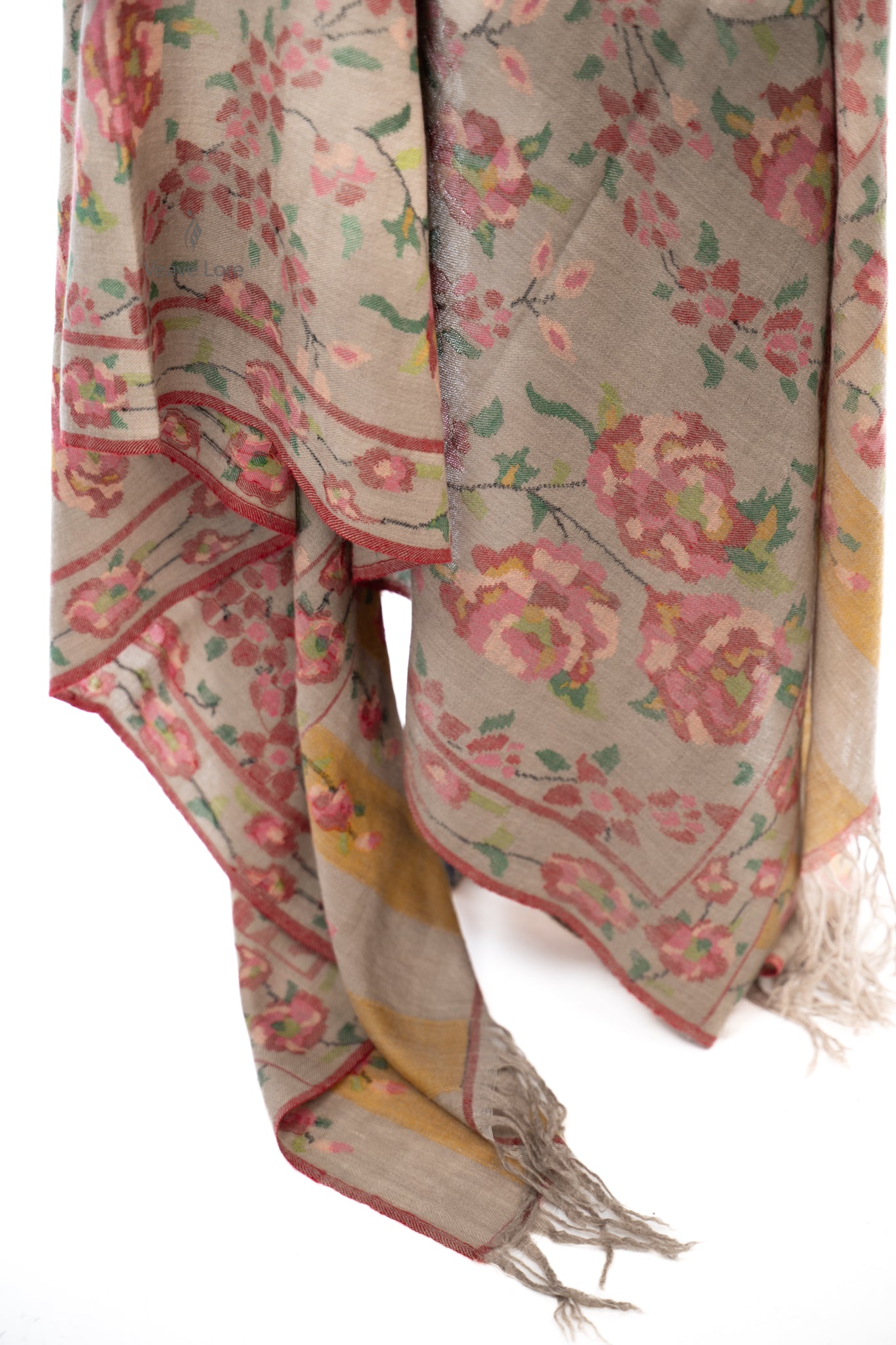 Sad-Barg The Hundred-Petalled Rose Pashmina Shawl