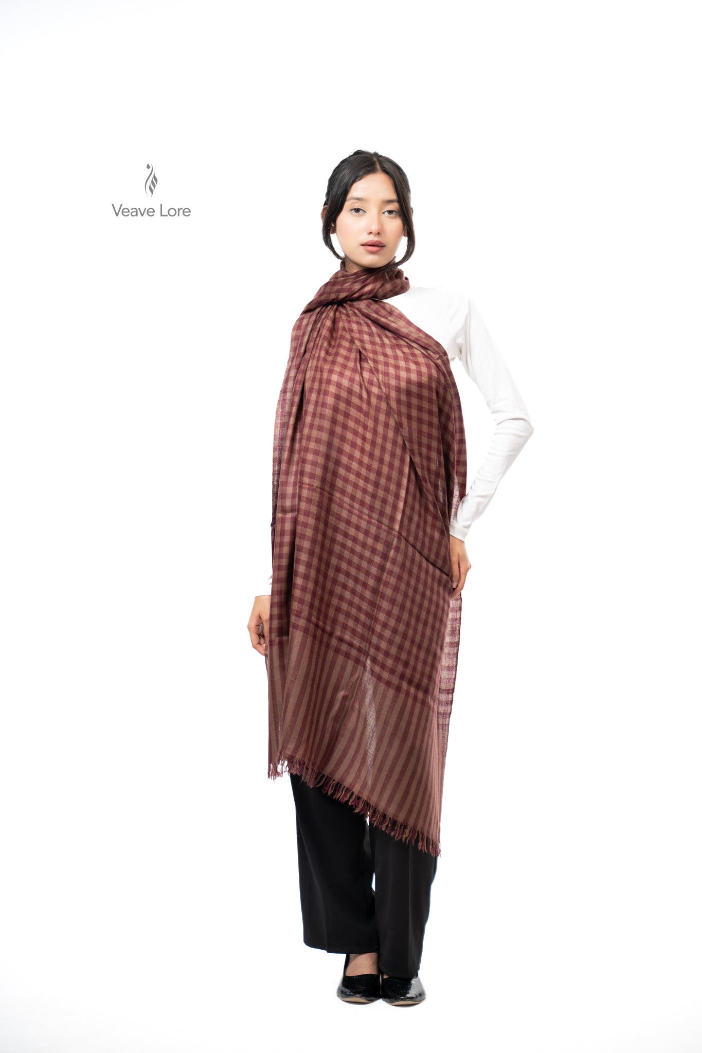 Darchini Mahogany Pashmina Shawl