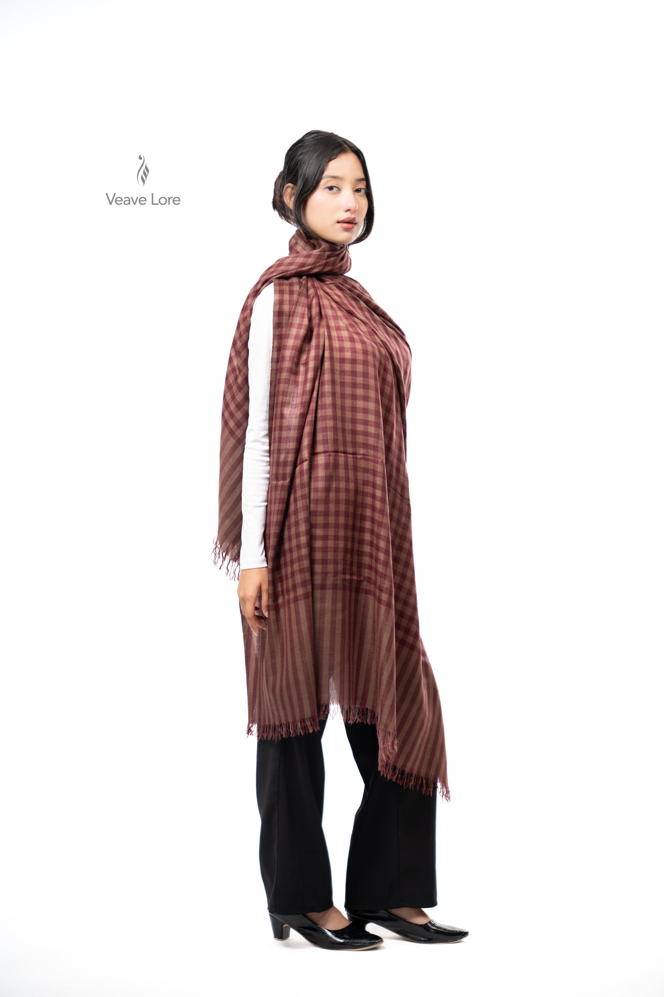 Darchini Mahogany Pashmina Shawl