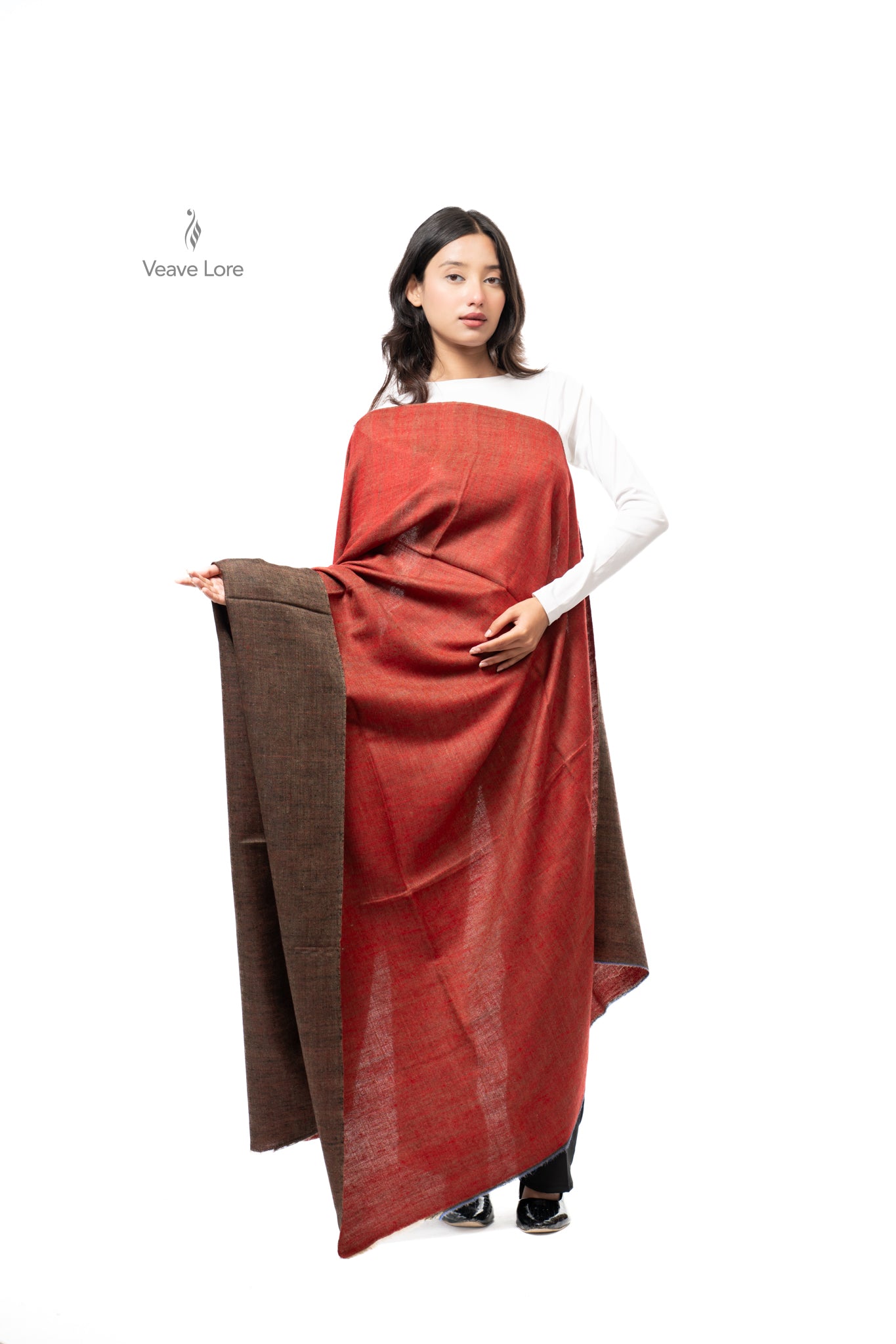 Heena Chestnut Pashmina Shawl
