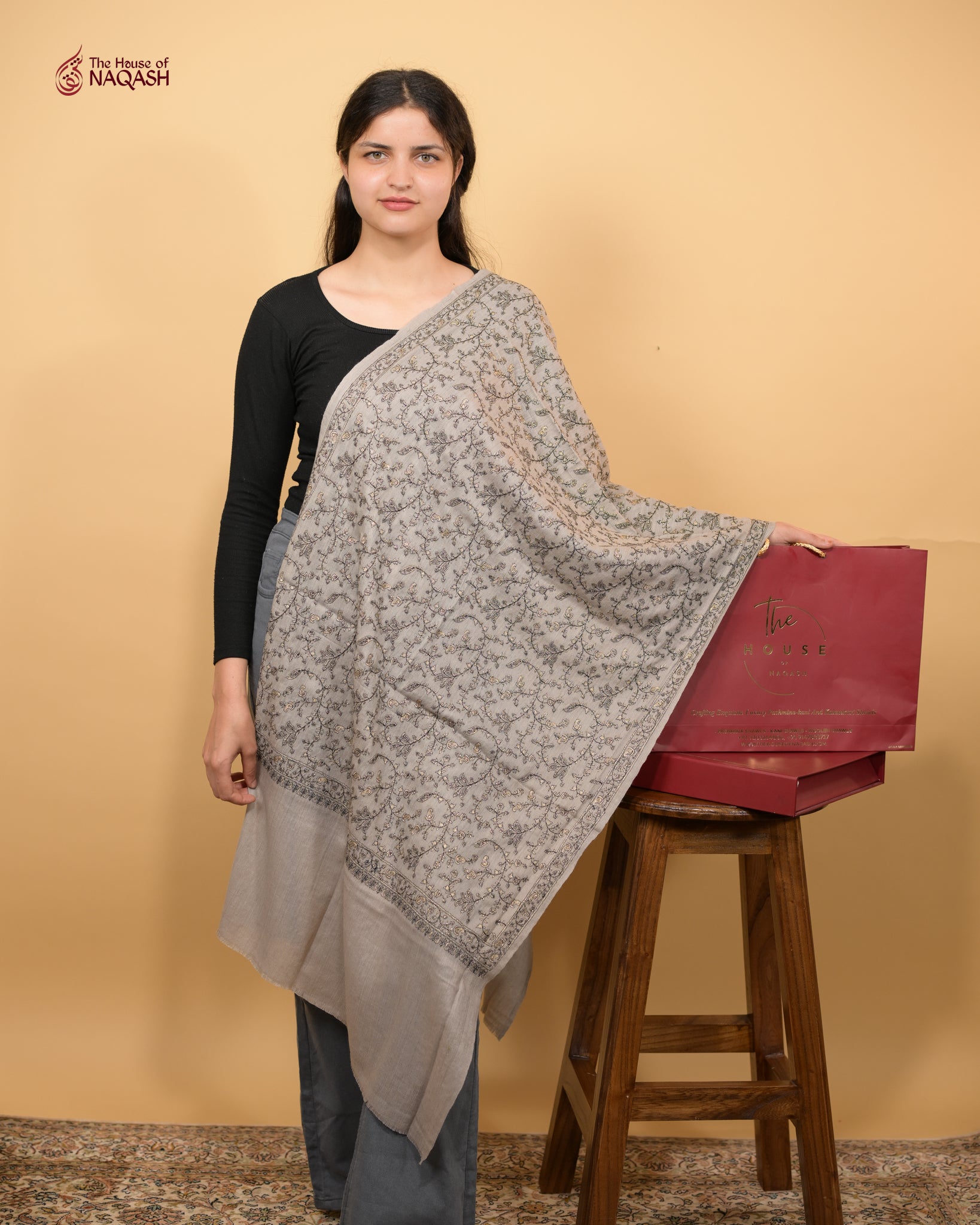 Cinnamon Twilight Jaaldar Stole