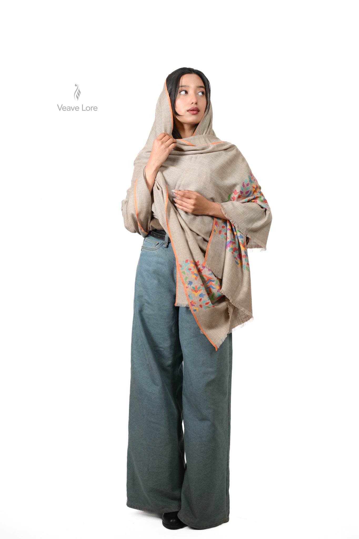 Saba-o-Gul — Breeze & Flower Pashmina Shawl