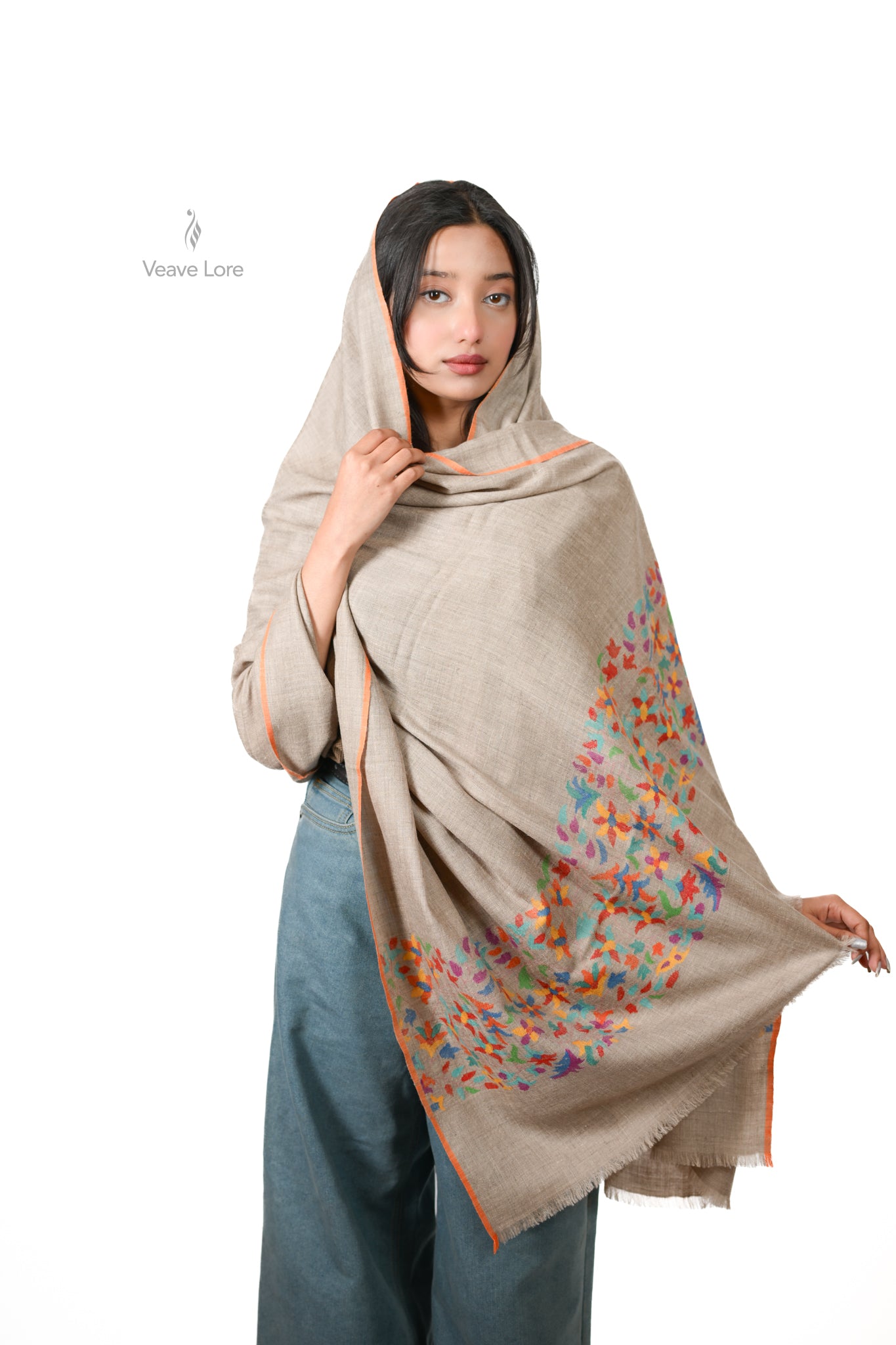 Saba-o-Gul — Breeze & Flower Pashmina Shawl