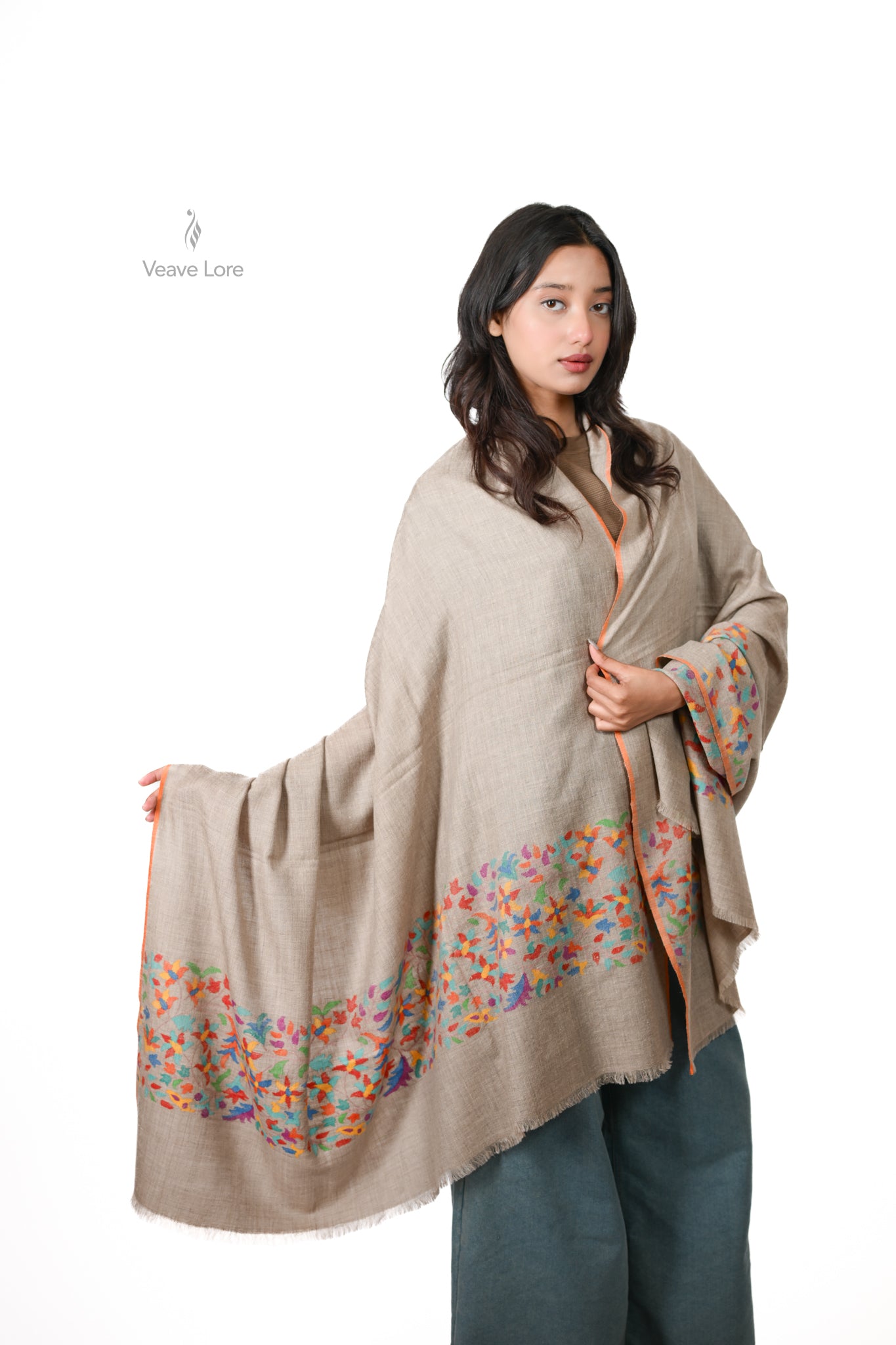 Saba-o-Gul — Breeze & Flower Pashmina Shawl