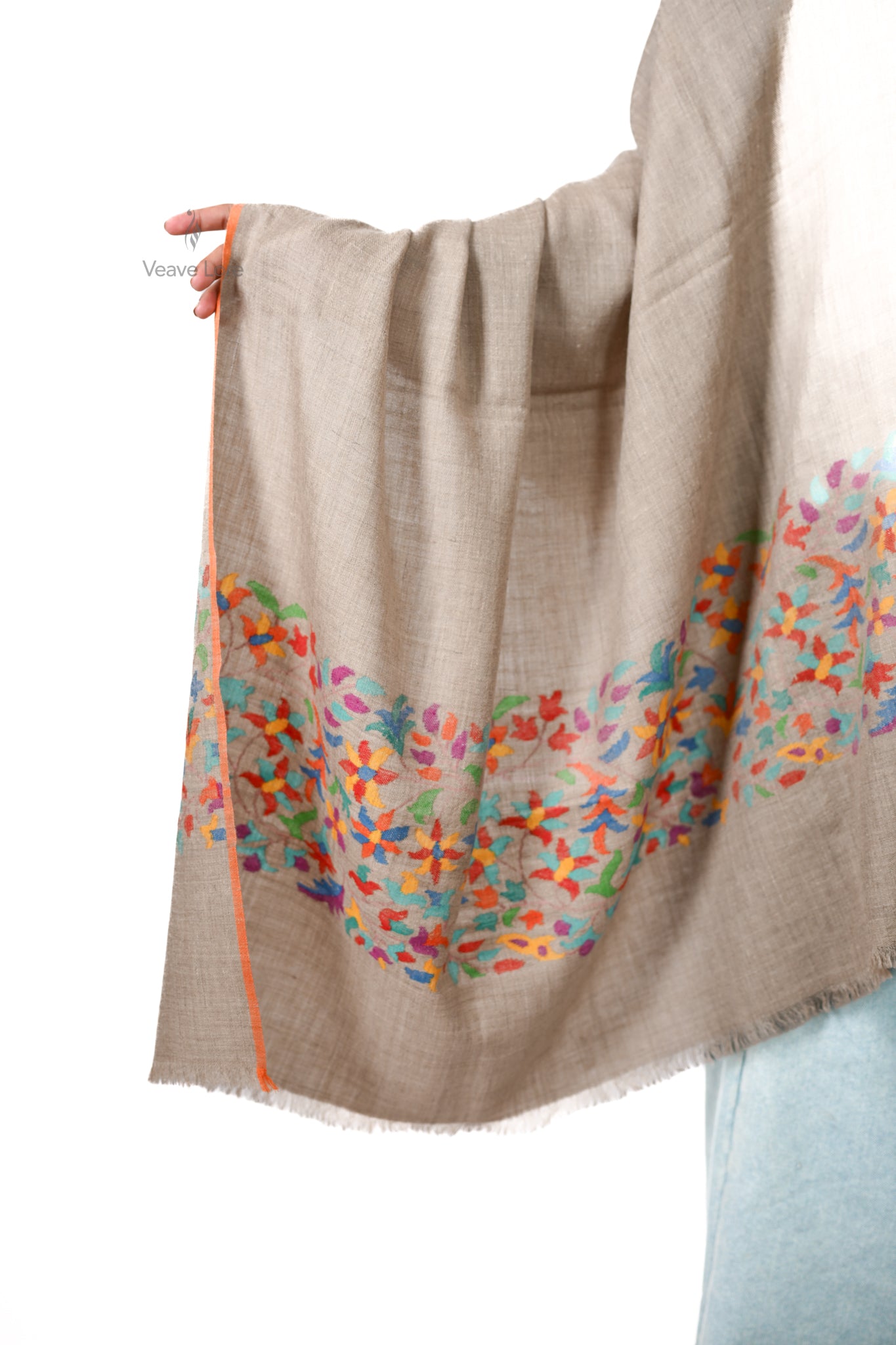 Saba-o-Gul — Breeze & Flower Pashmina Shawl