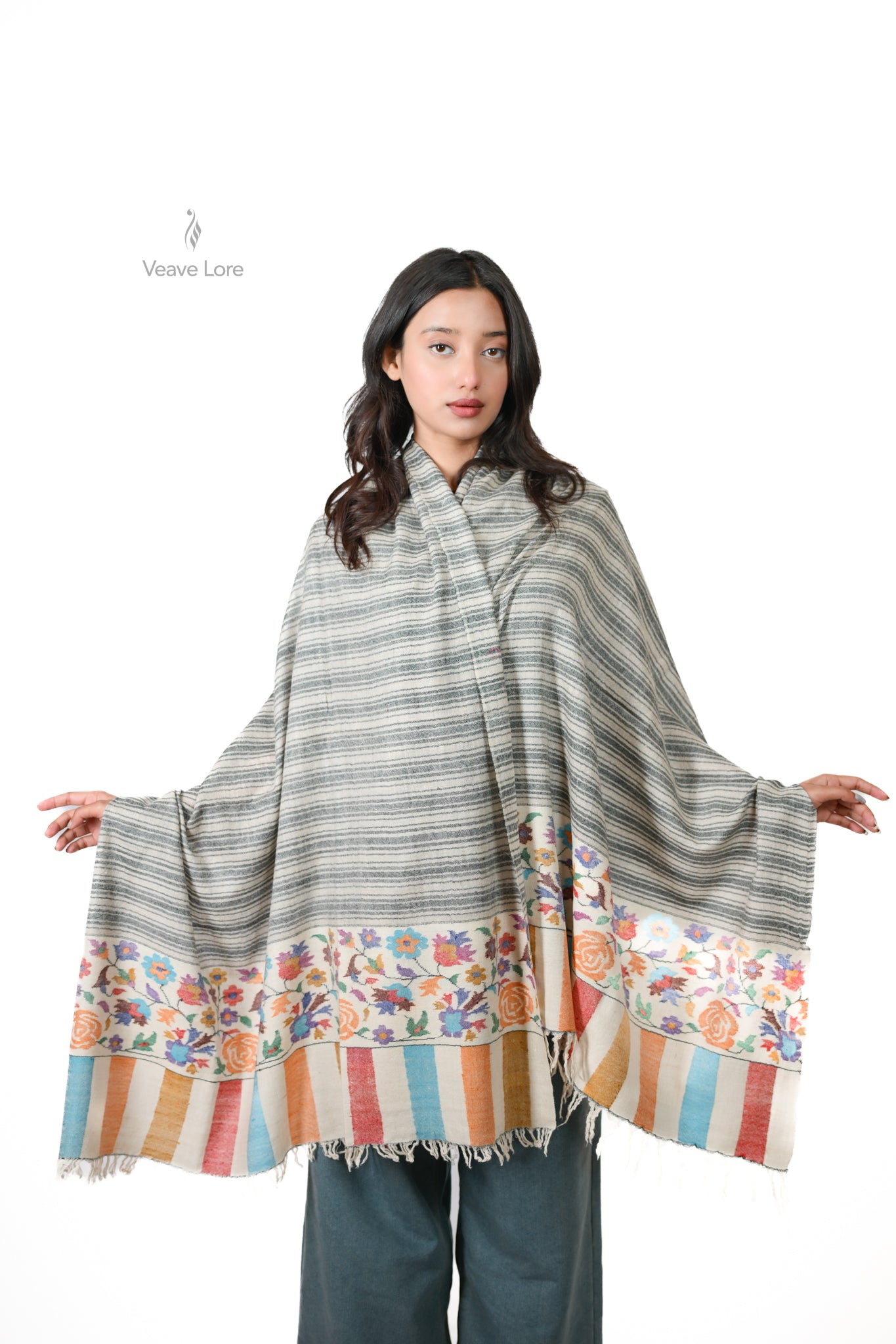 Sahar-o-Bahar — Dawn & Spring Pashmina Shawl