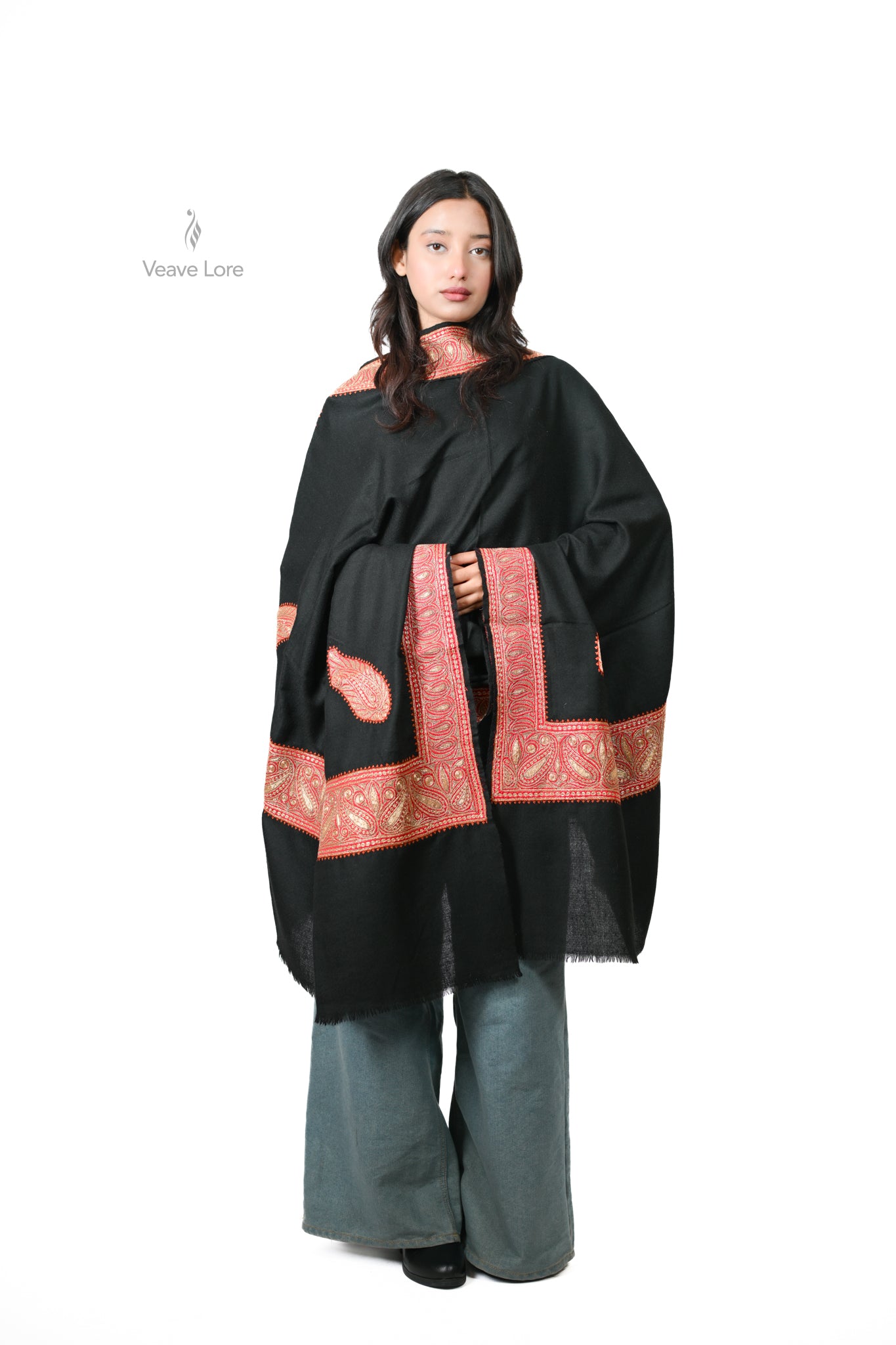 Laal Paisley Cashmare Kashmir Shawl
