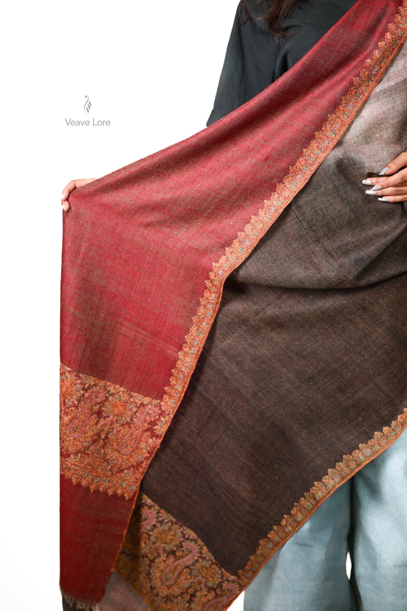 Crimson & Surma Pashmina Shawl