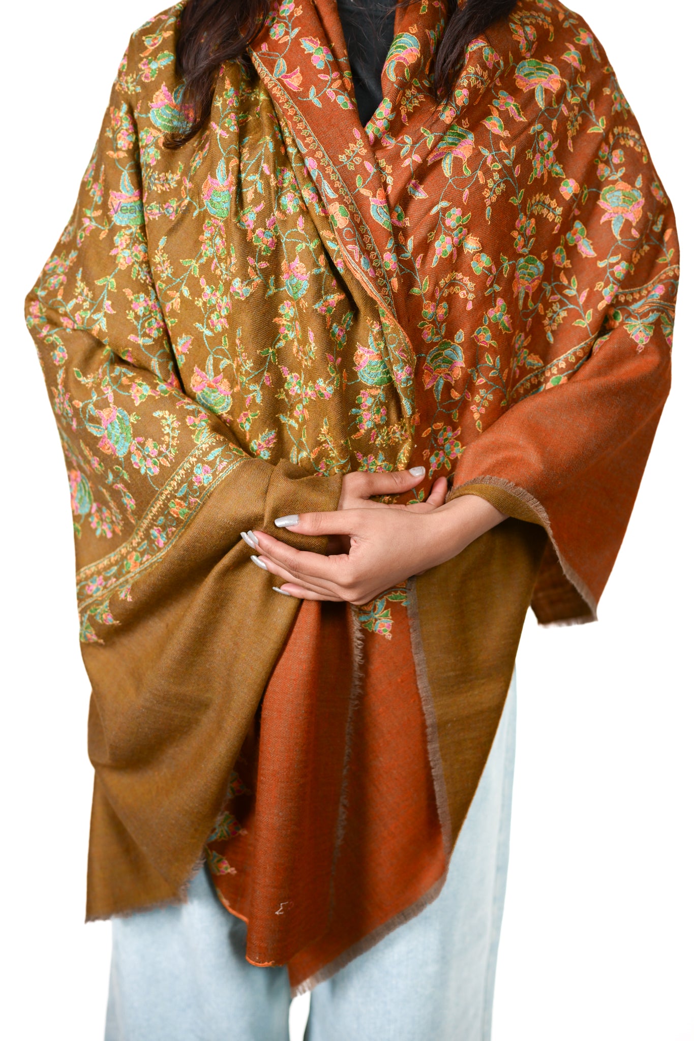 The Saffron Bagh Pashmina Shawl