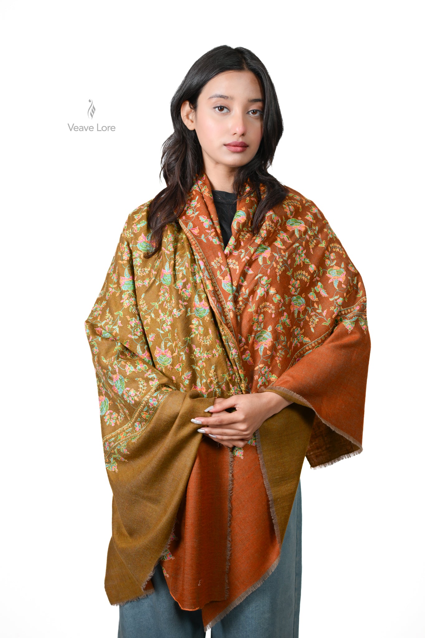 The Saffron Bagh Pashmina Shawl