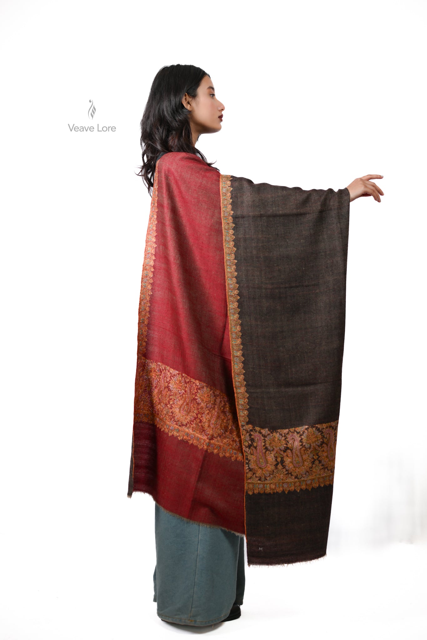 Crimson & Surma Pashmina Shawl
