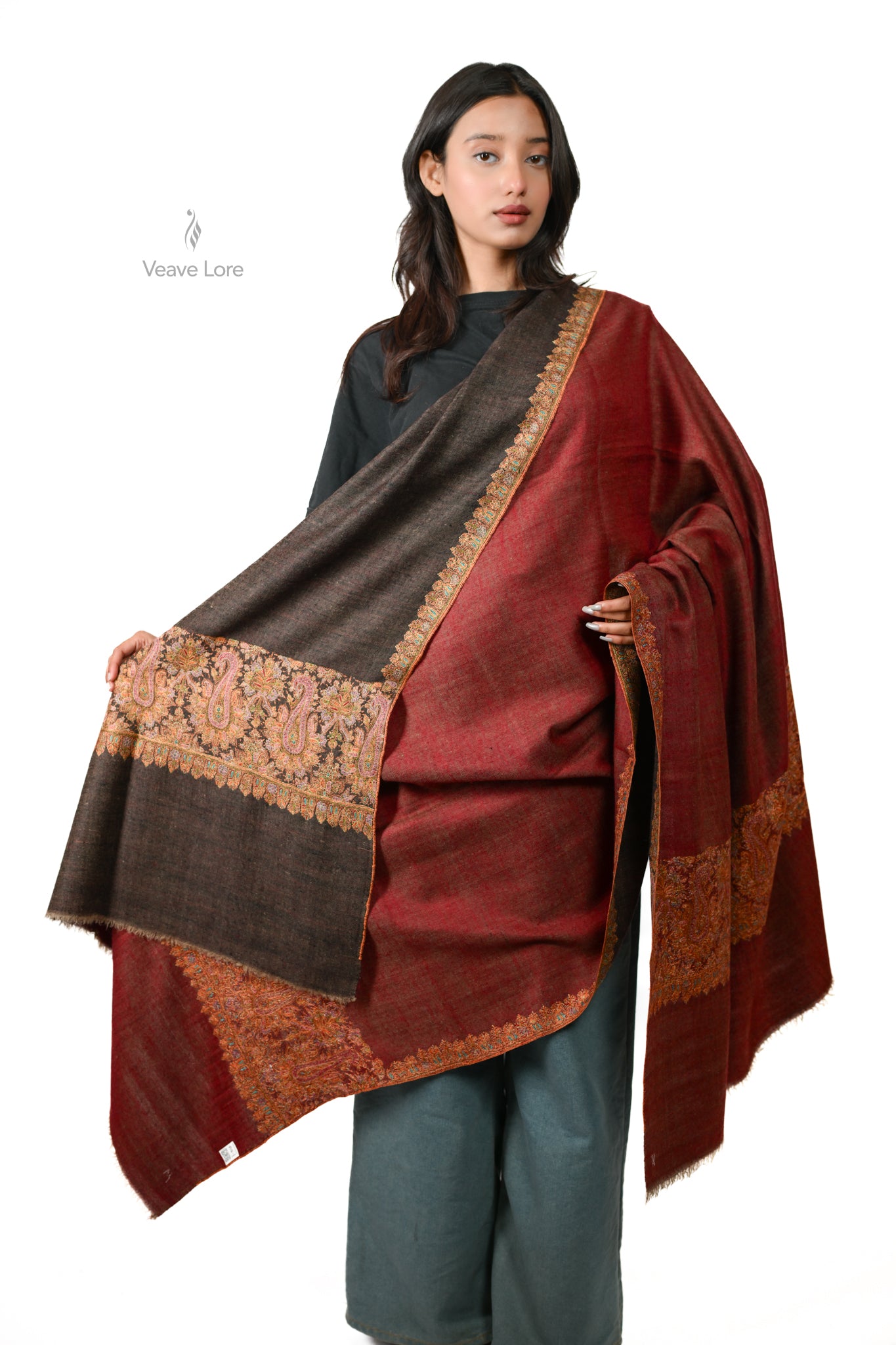 Crimson & Surma Pashmina Shawl