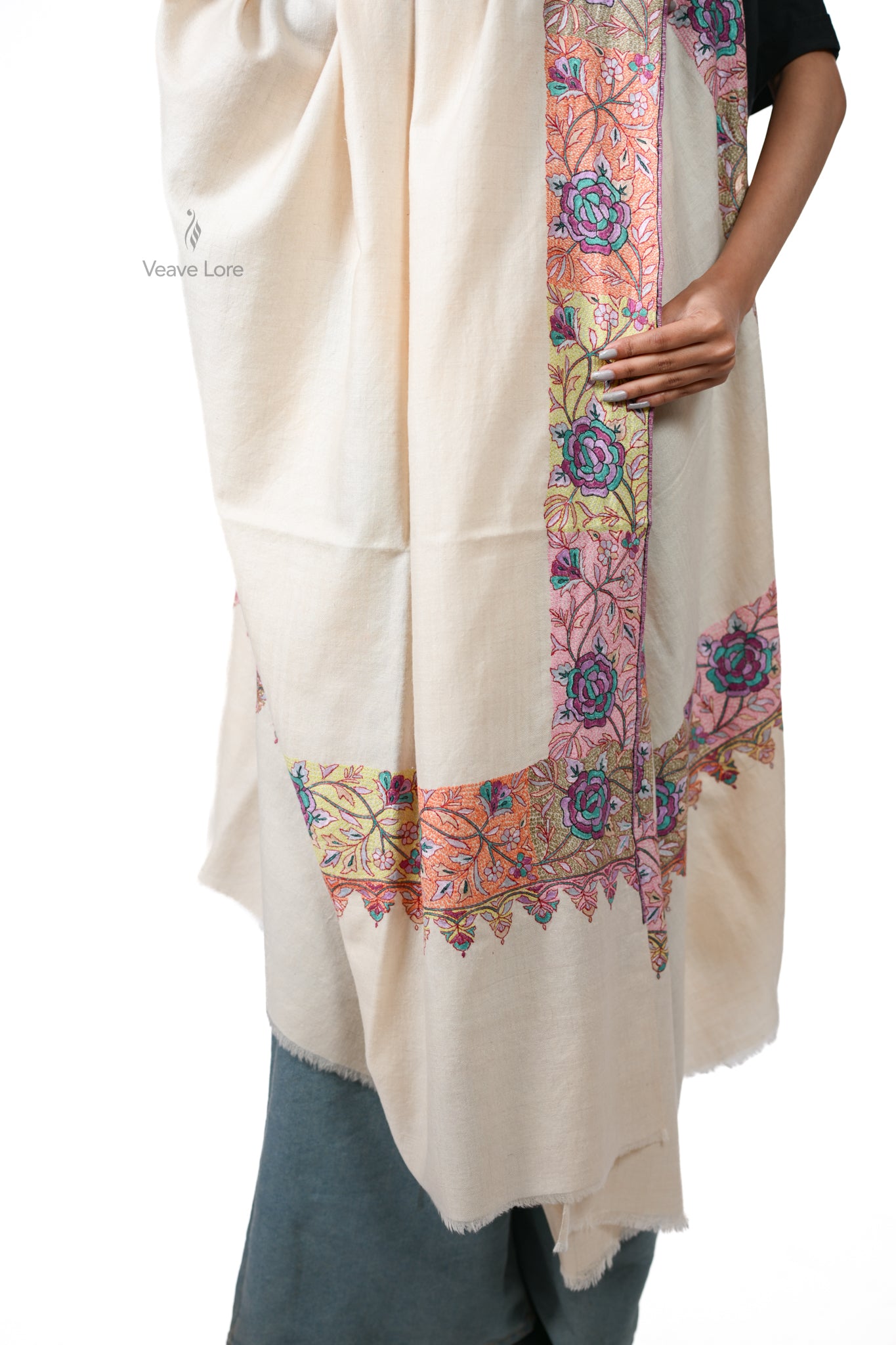 Sham-e-Gul Palledar Pashmina Shawl