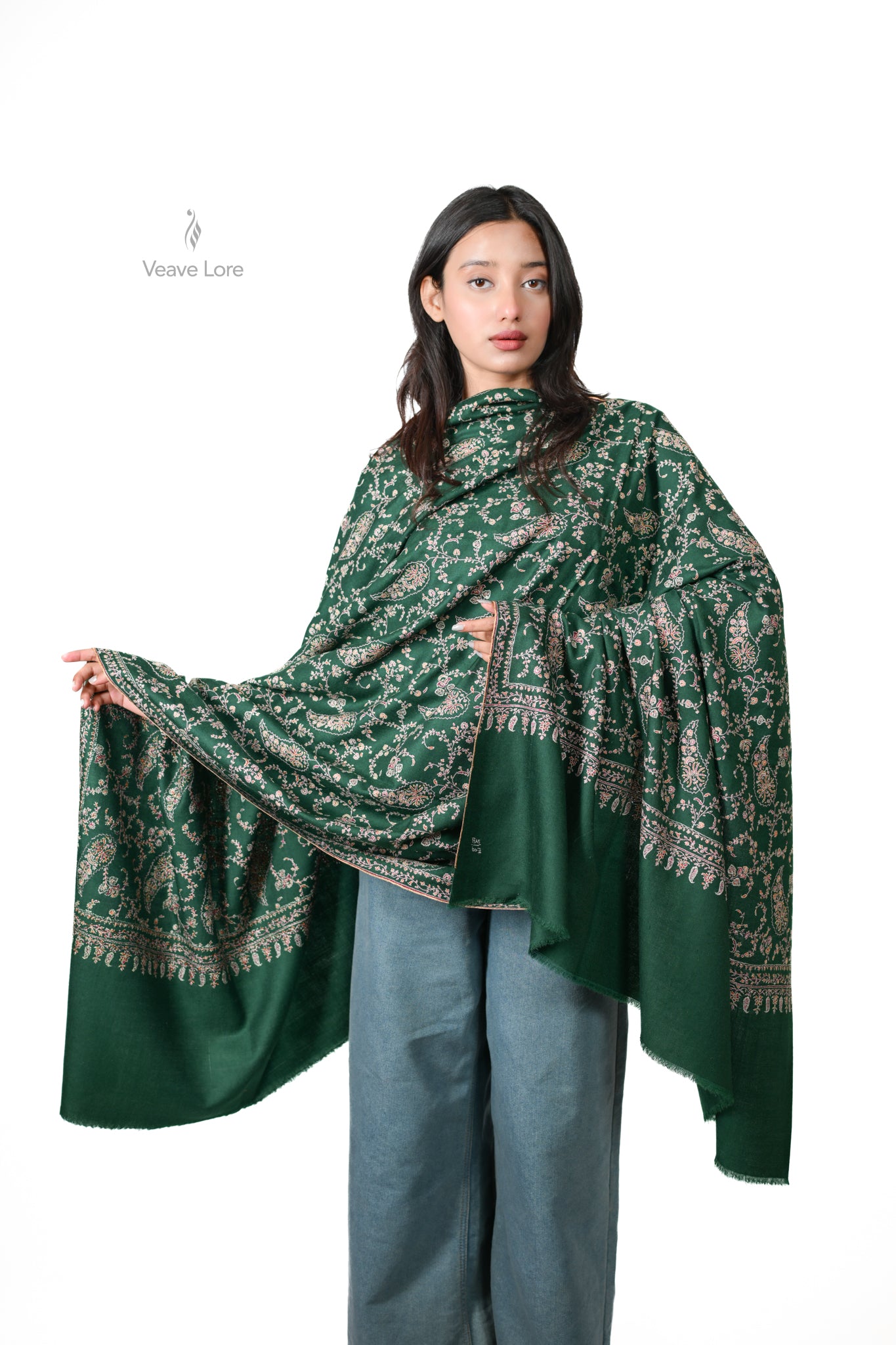 The Emerald Mahal Pashmina Shawl