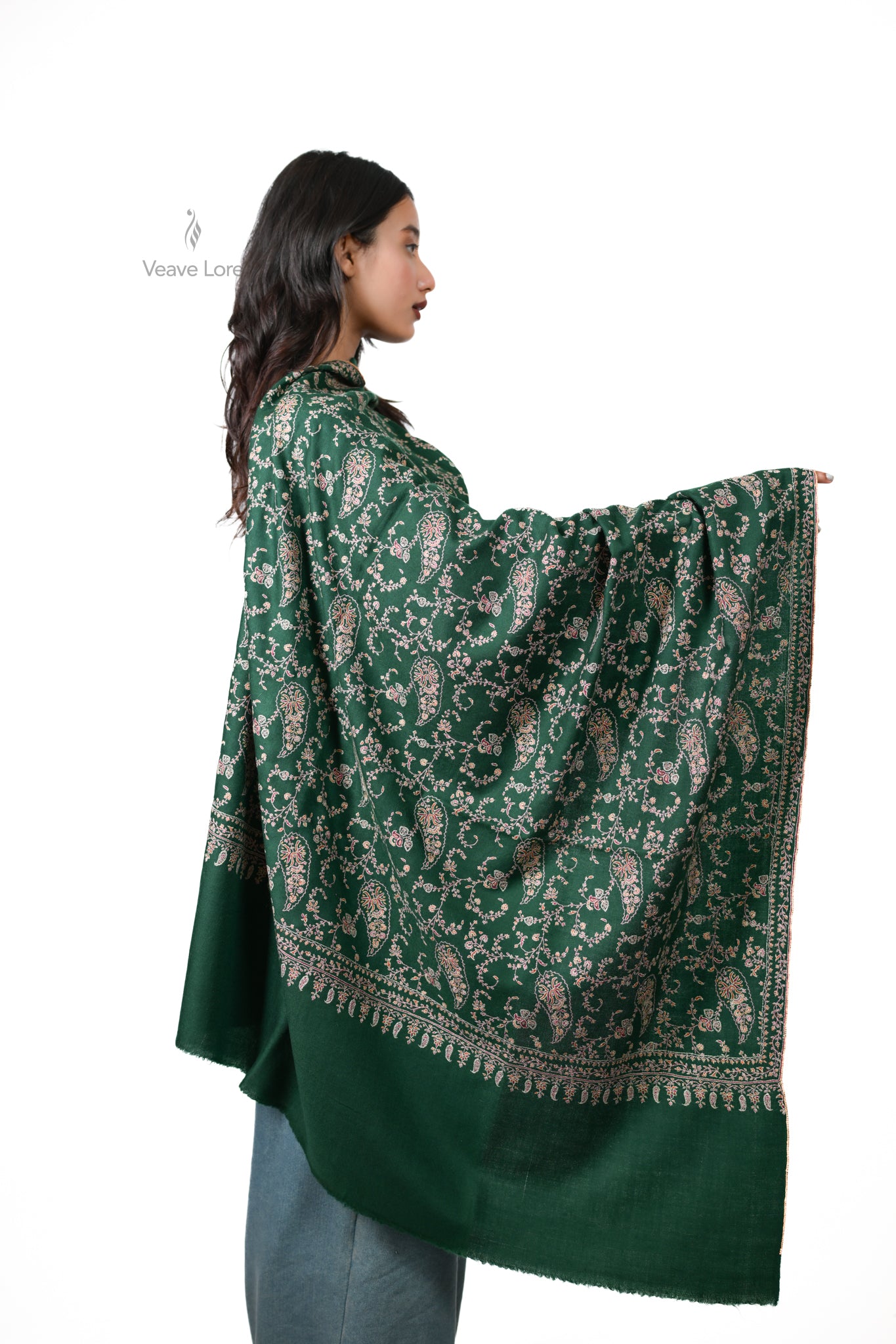 The Emerald Mahal Pashmina Shawl