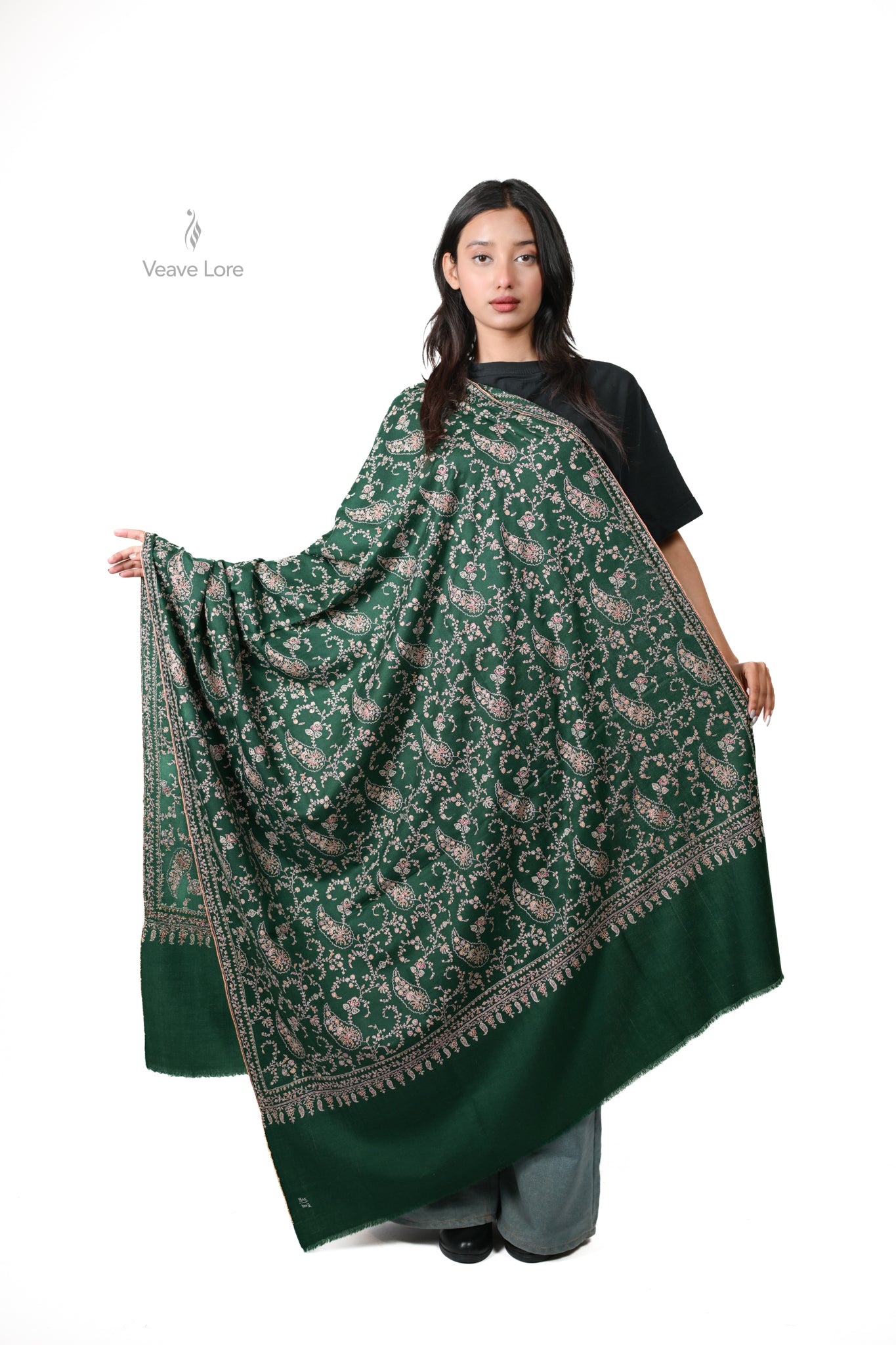 The Emerald Mahal Pashmina Shawl