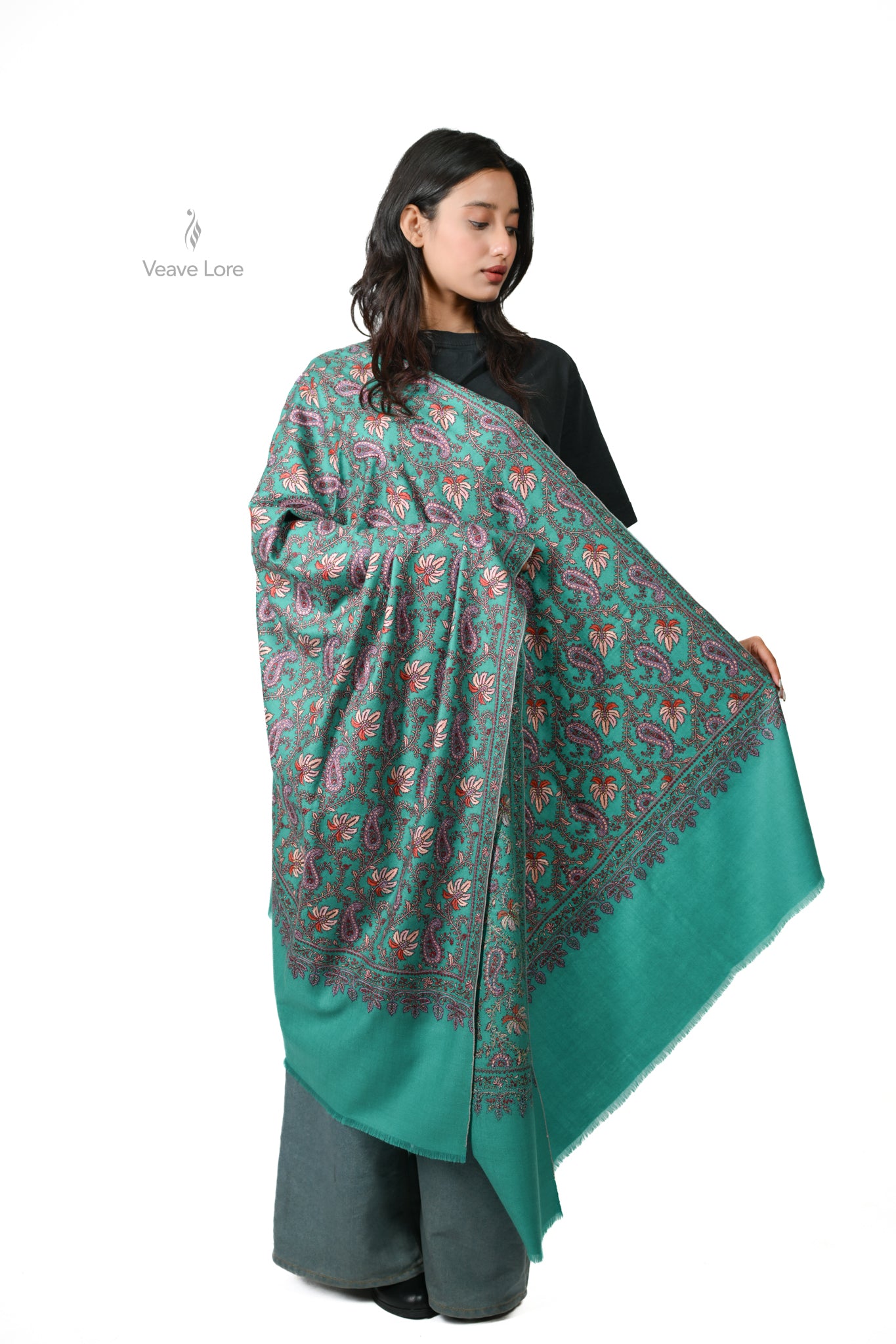 The Turquoise Diwan Pashmina Shawl