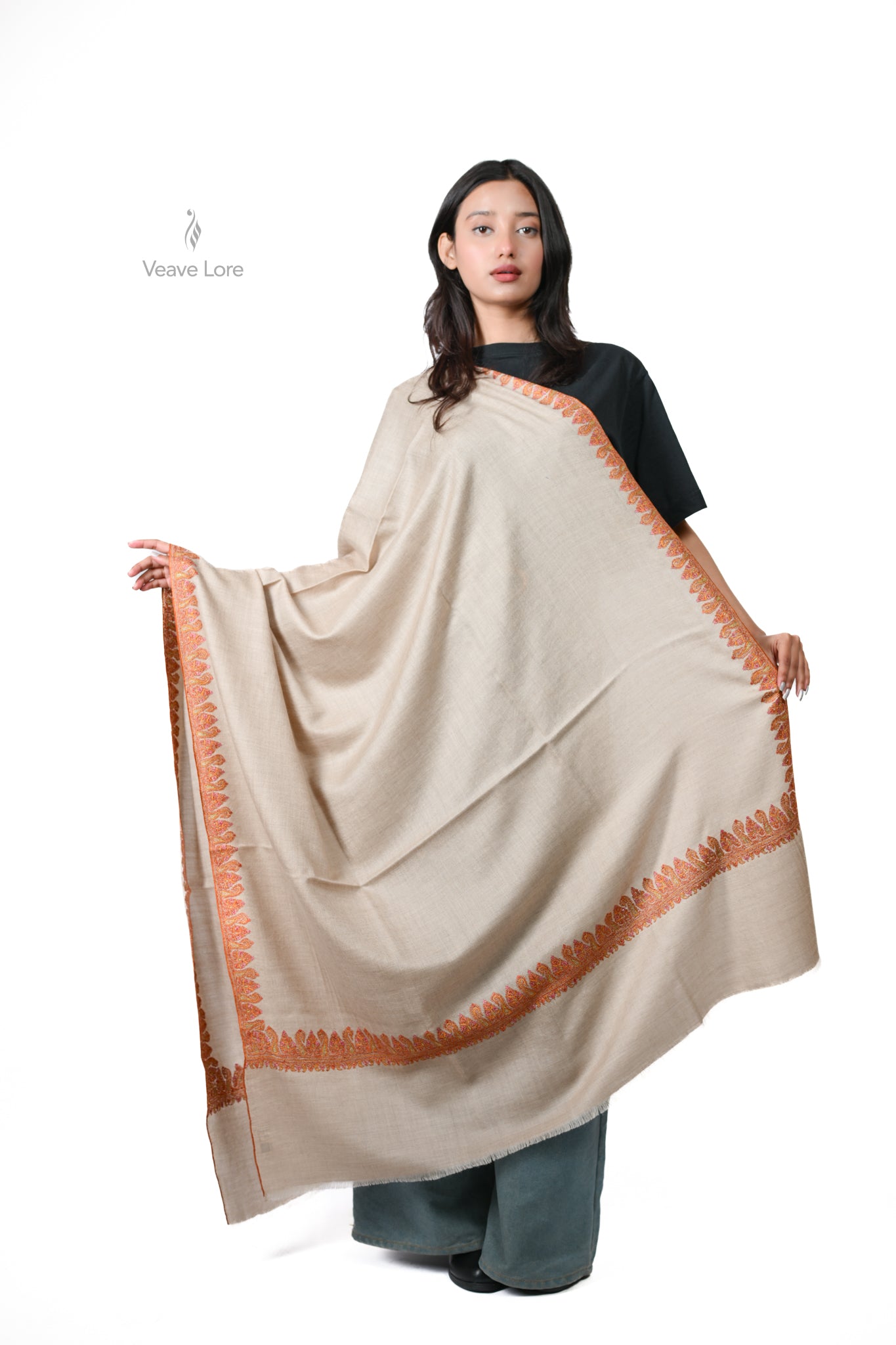 Naseem Hand Embroidered Pashmina Shawl